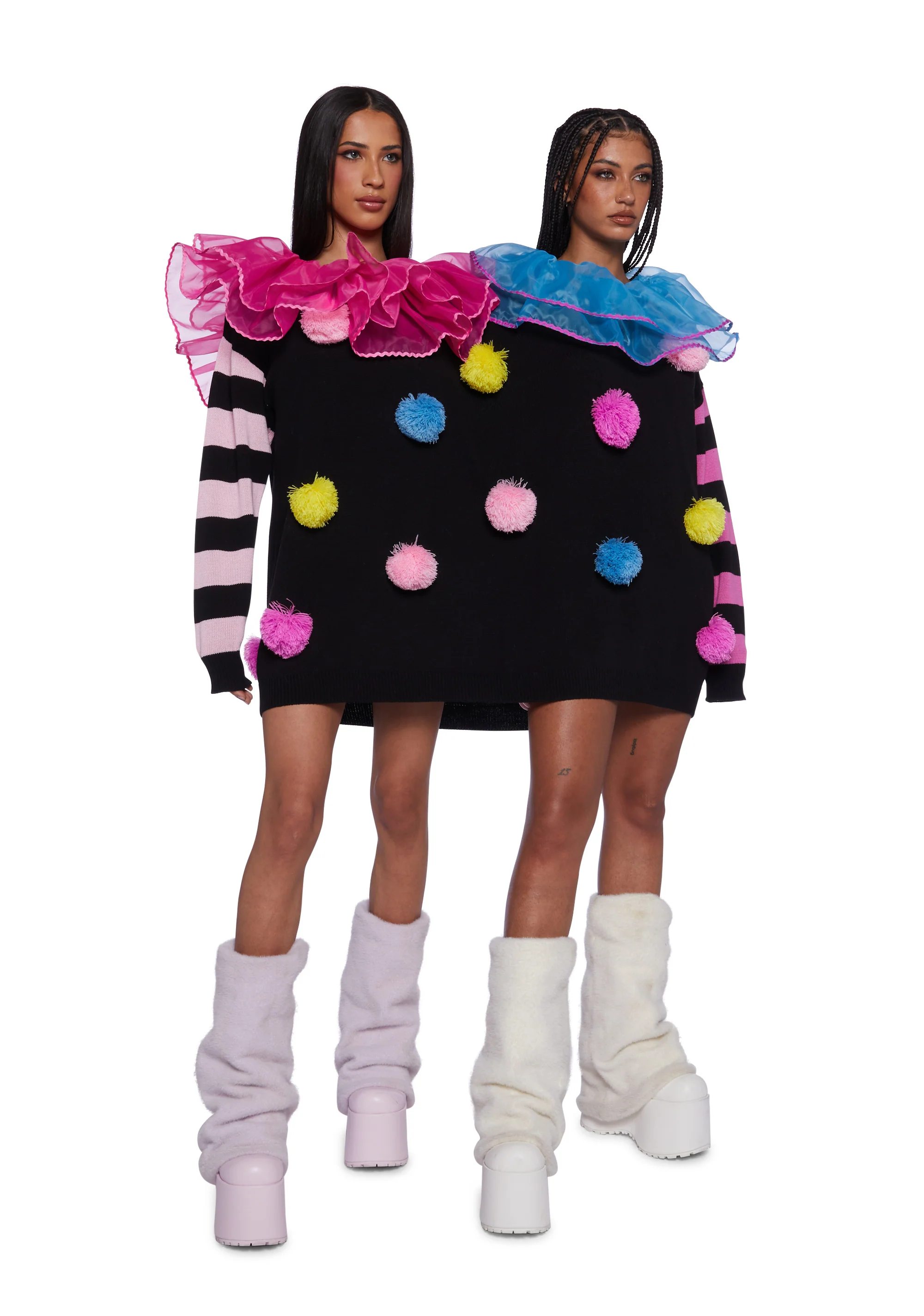 Clown Trouble Knit Sweater Set - Multi - Image 3