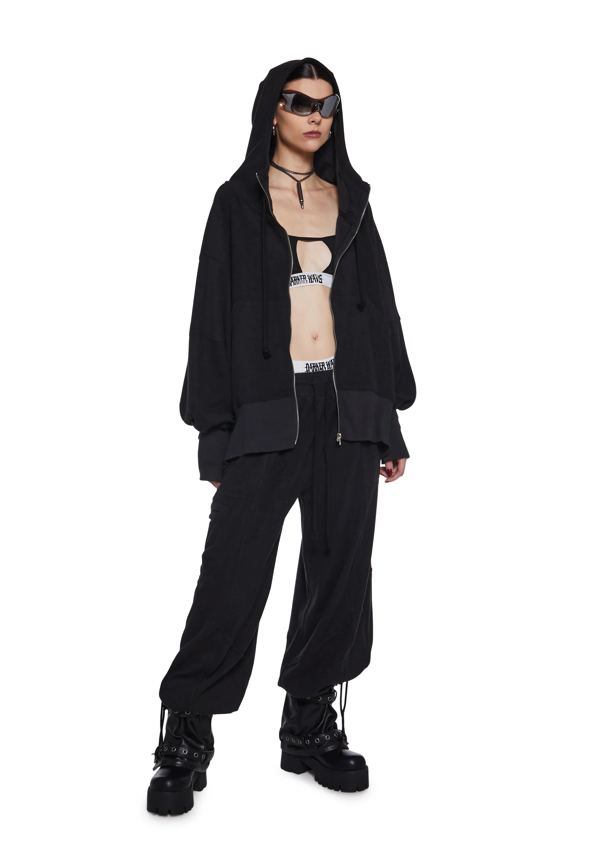 Club Kid Stare Zip-Up Hoodie - Image 2