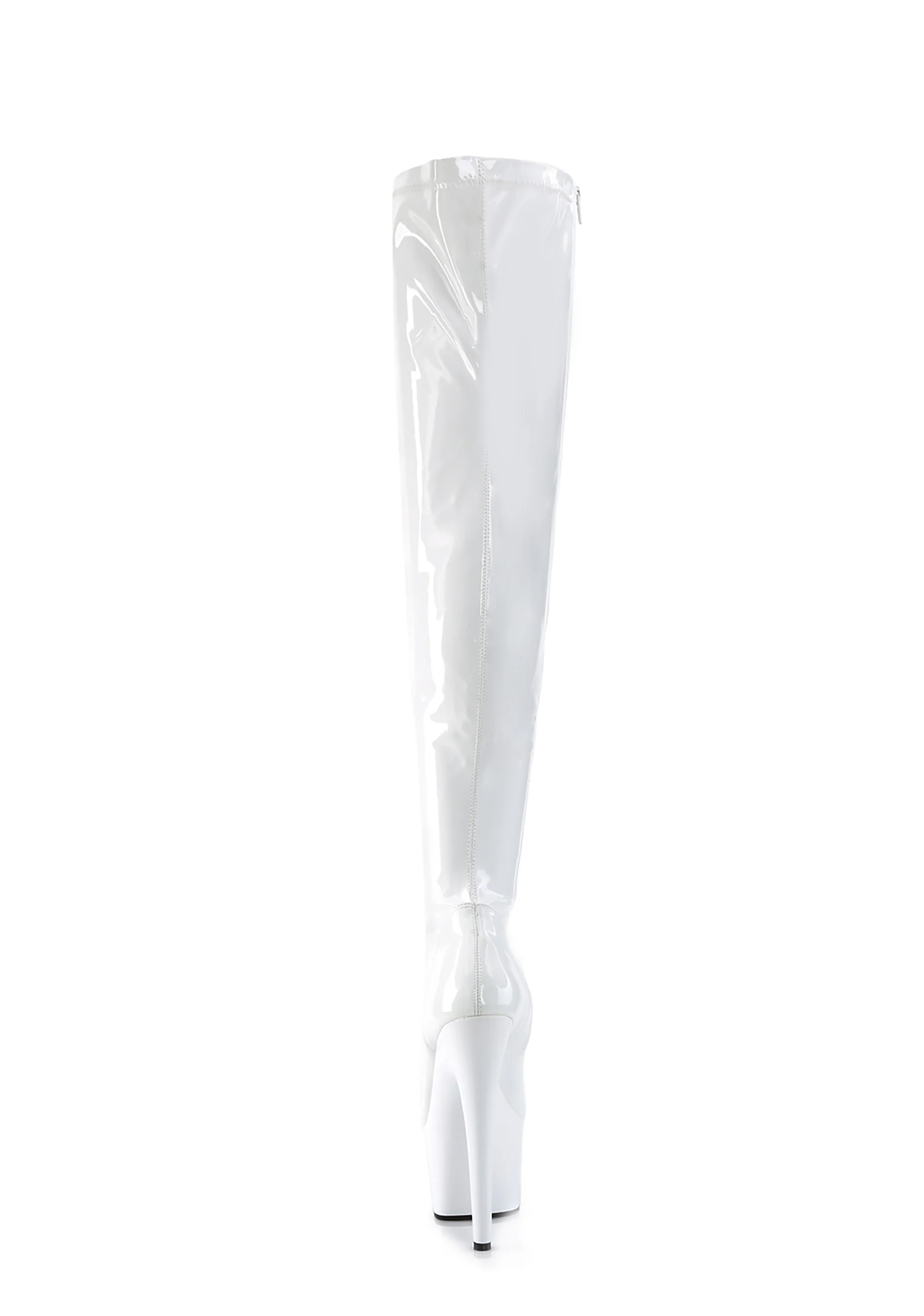 Adore-3000 Platform Thigh High Boots-White - Image 4