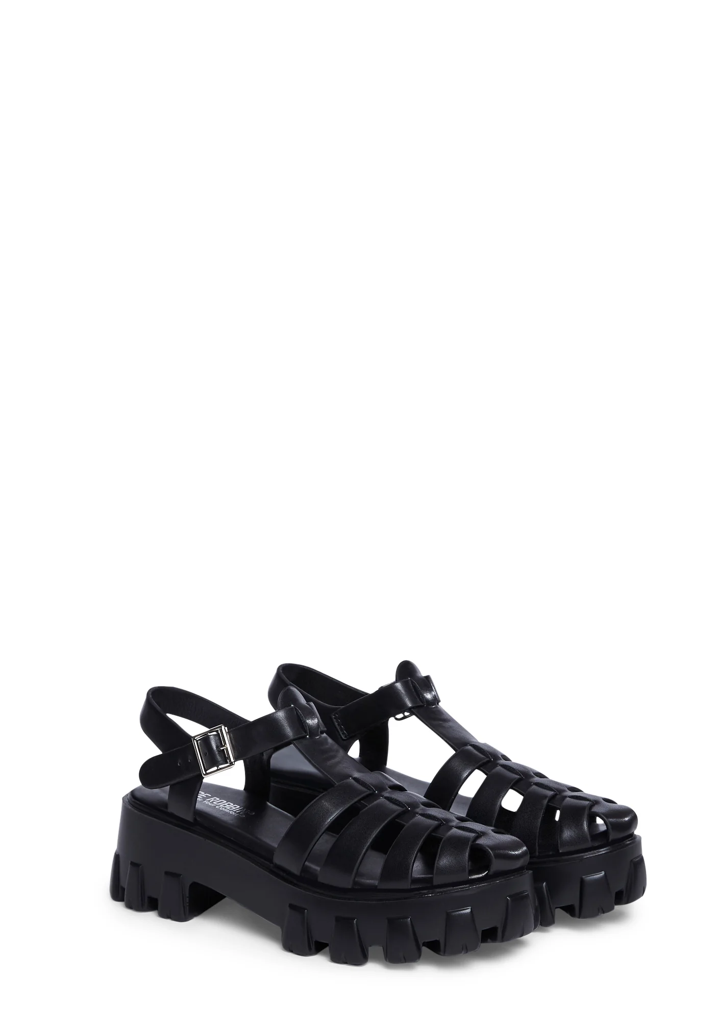 Coastal Comfort Platform Sandals - Black - Image 3