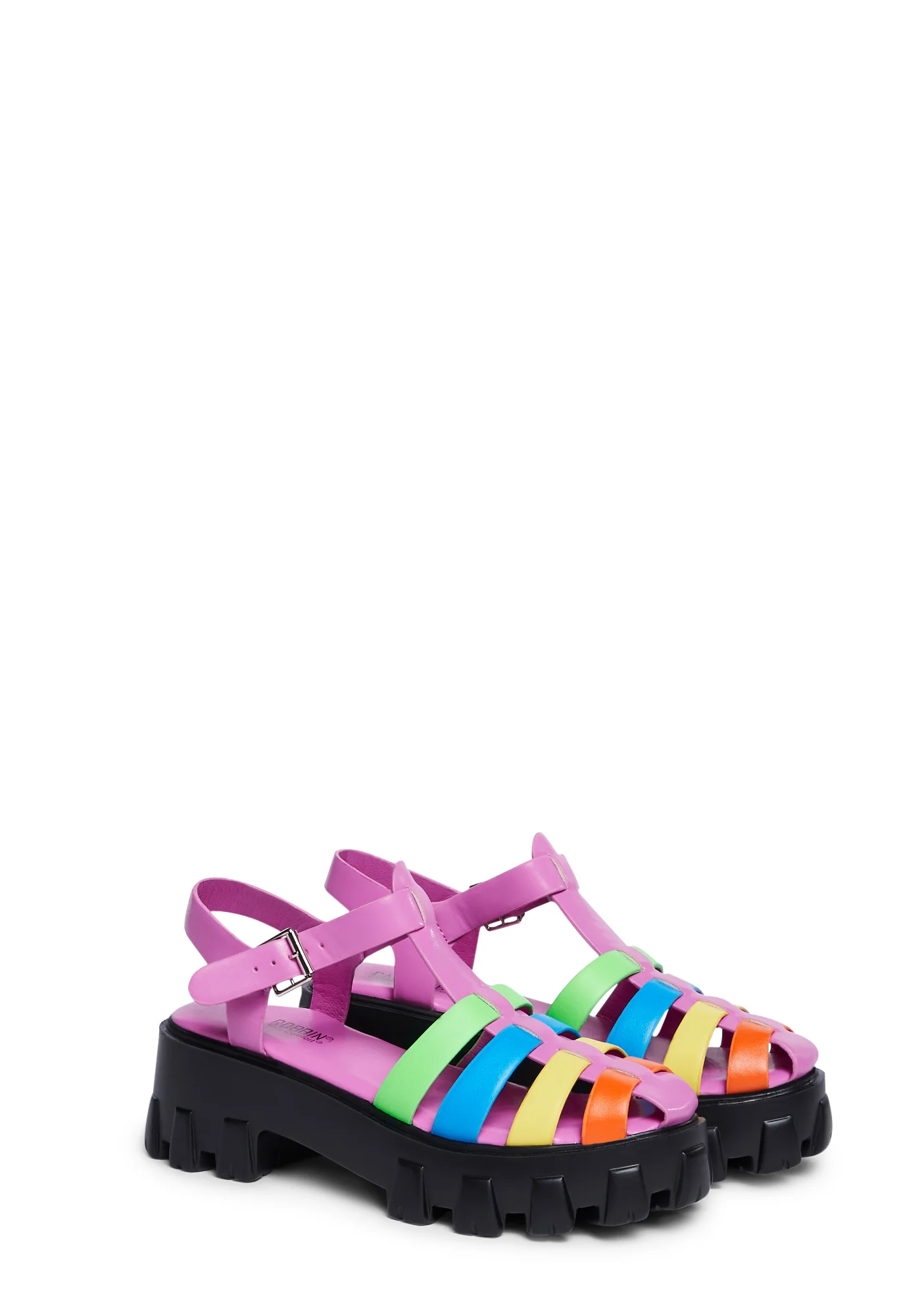 Coastal Comfort Platform Sandals - Multi - Image 3
