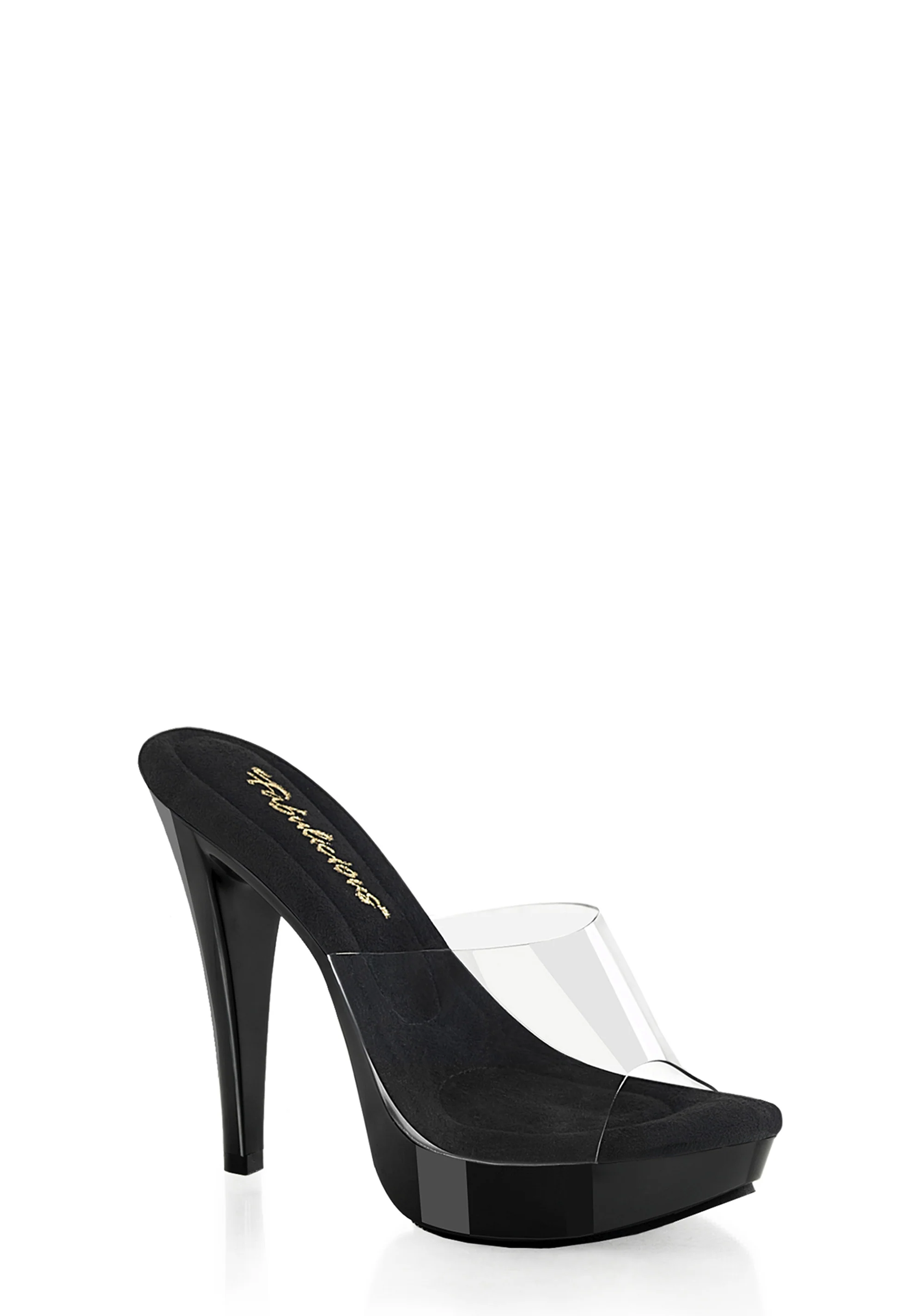 Cocktail-501 Platform Slides-Clear-Black - Image 5