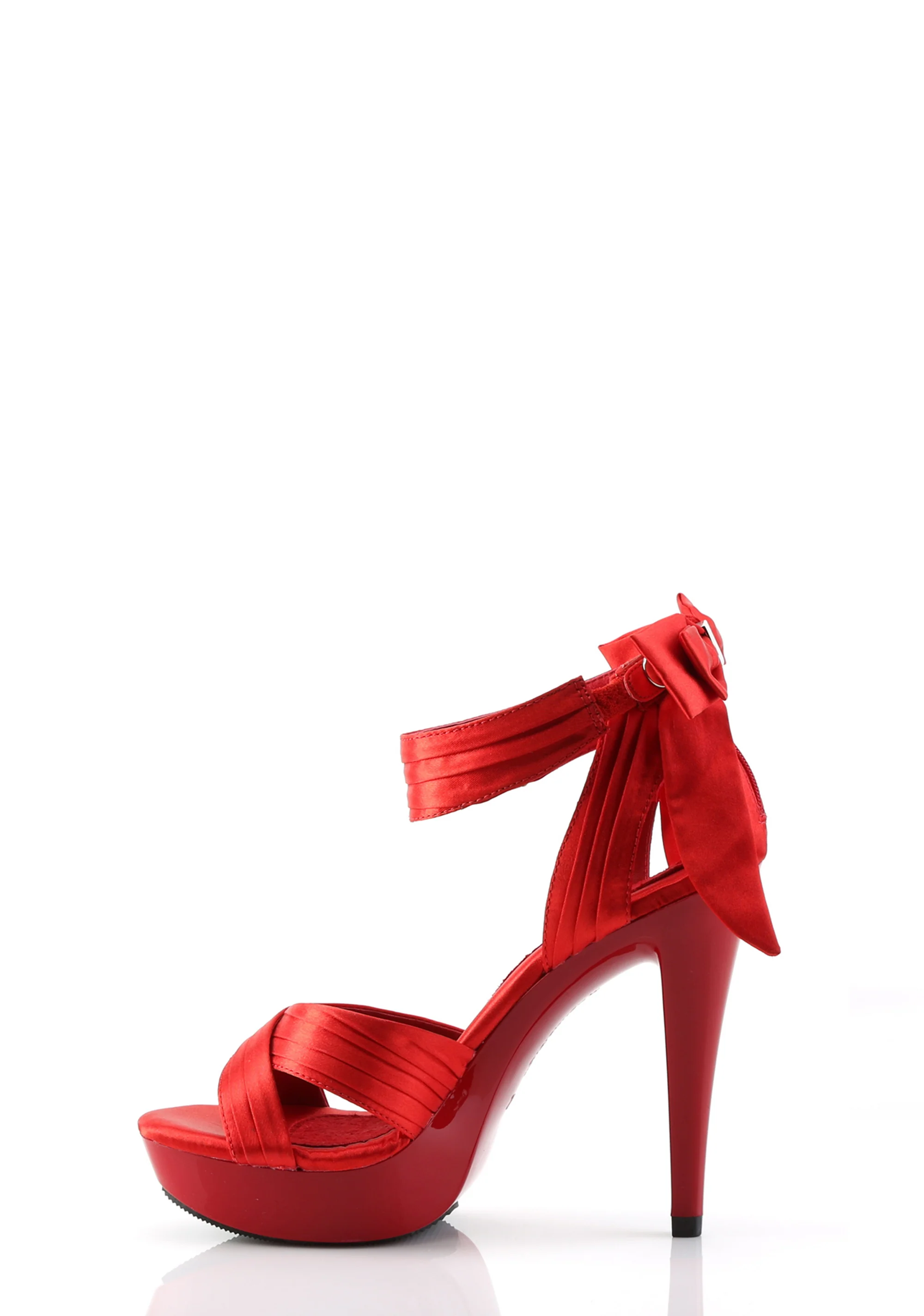Cocktail-568 Platform Criss Cross Straps Sandals-Red - Image 2