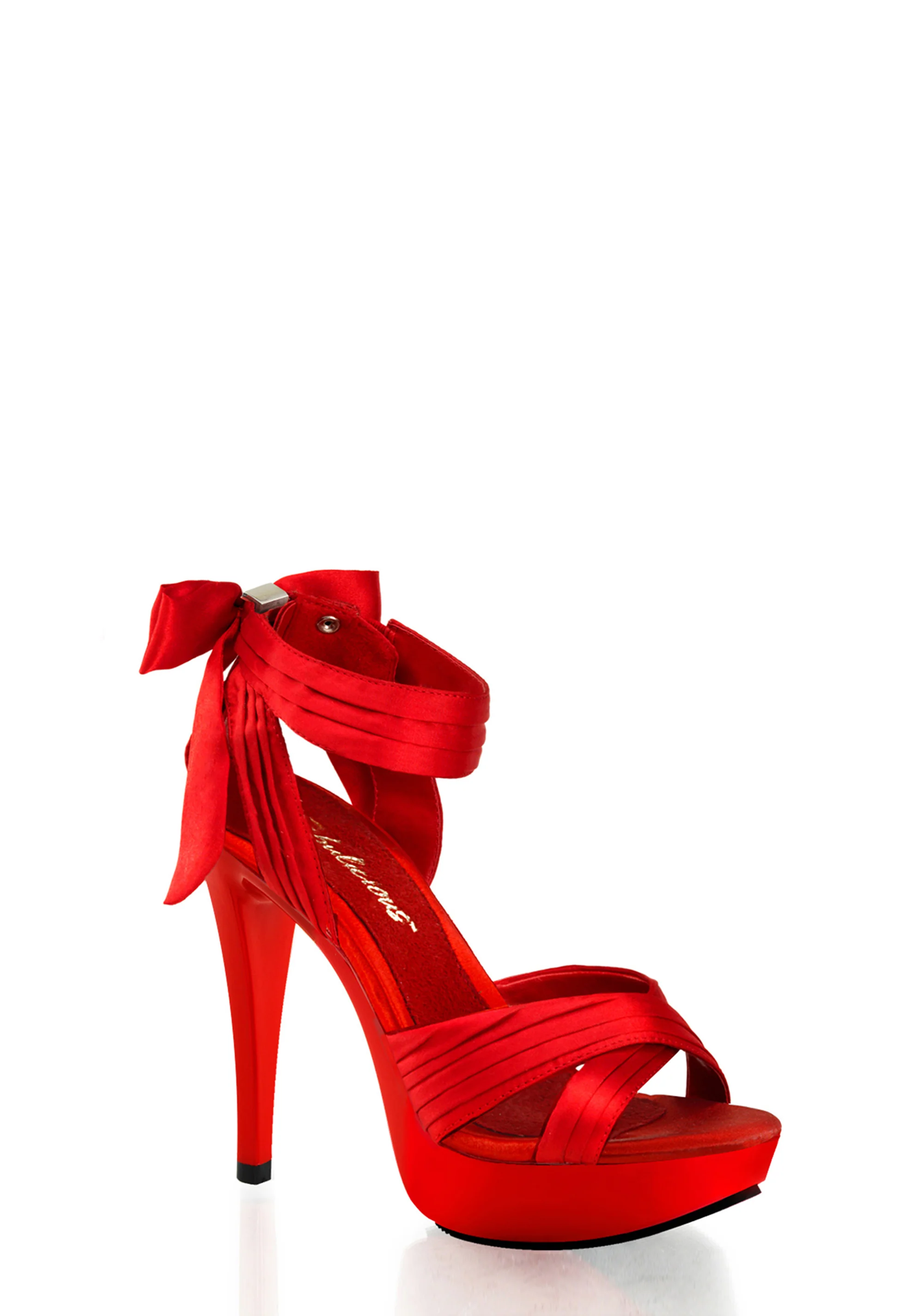 Cocktail-568 Platform Criss Cross Straps Sandals-Red - Image 5