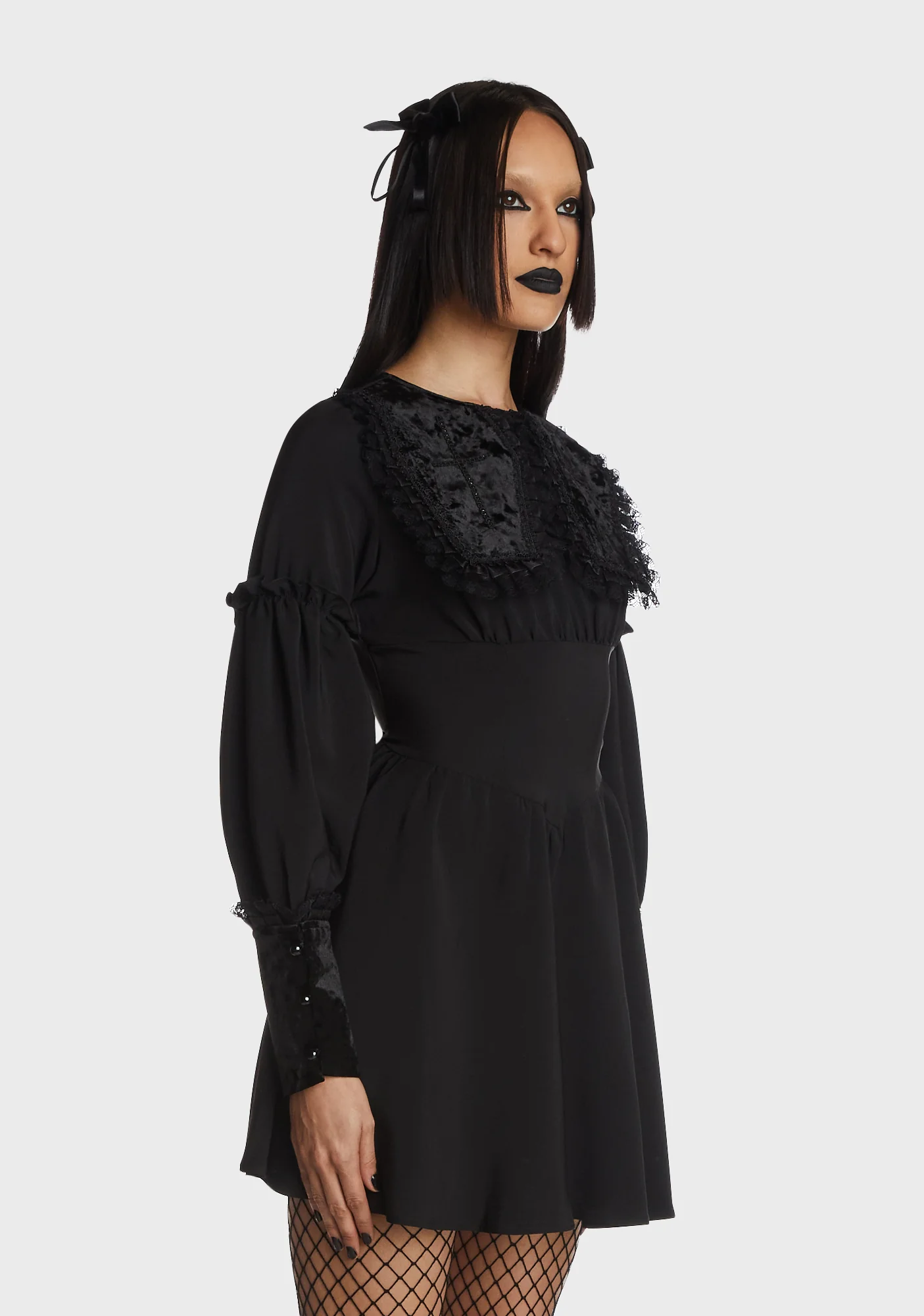 Coffin Collar Gothic Doll Dress - Image 3