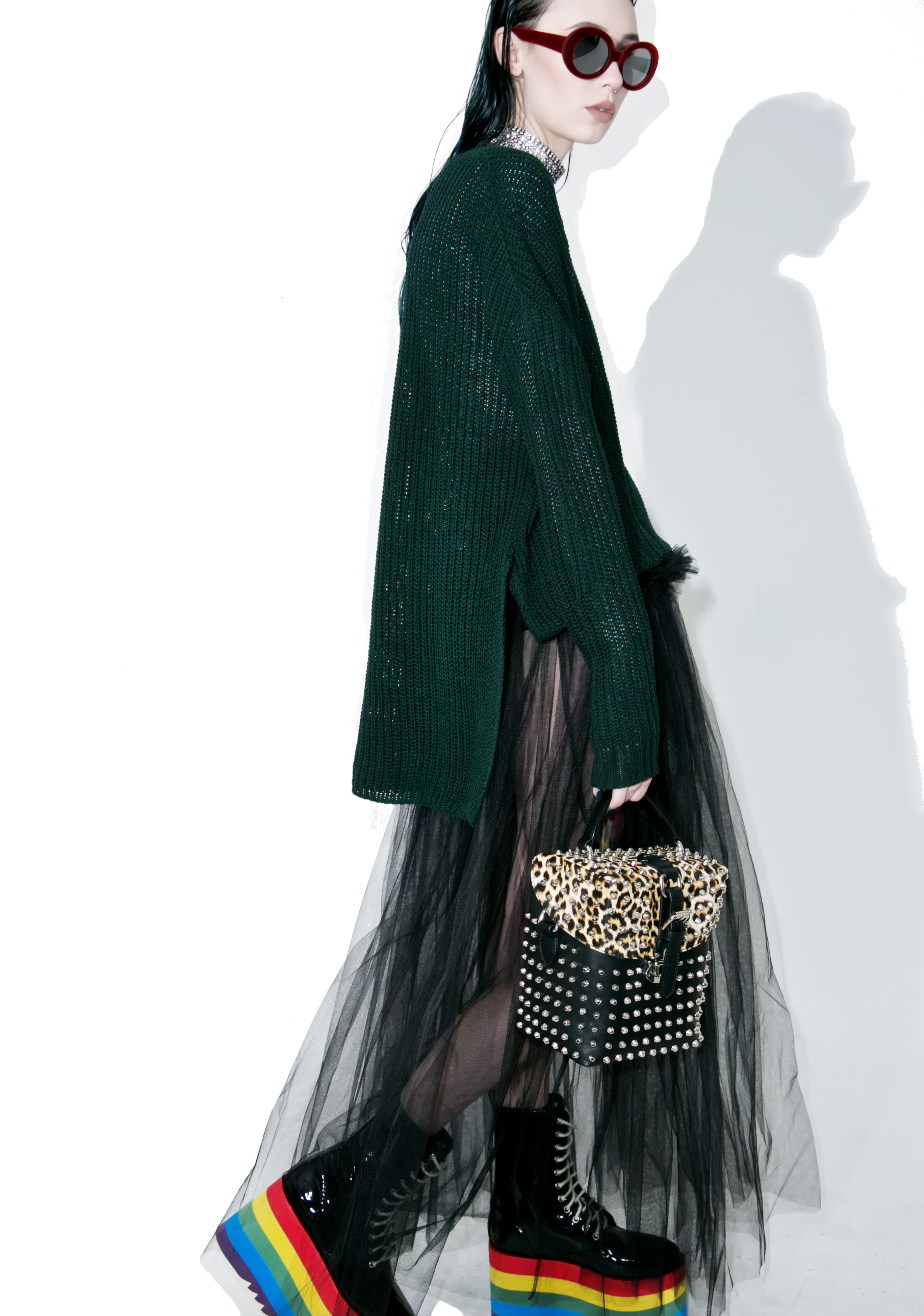 Collaboration High-Lo Split Sweater - Image 4