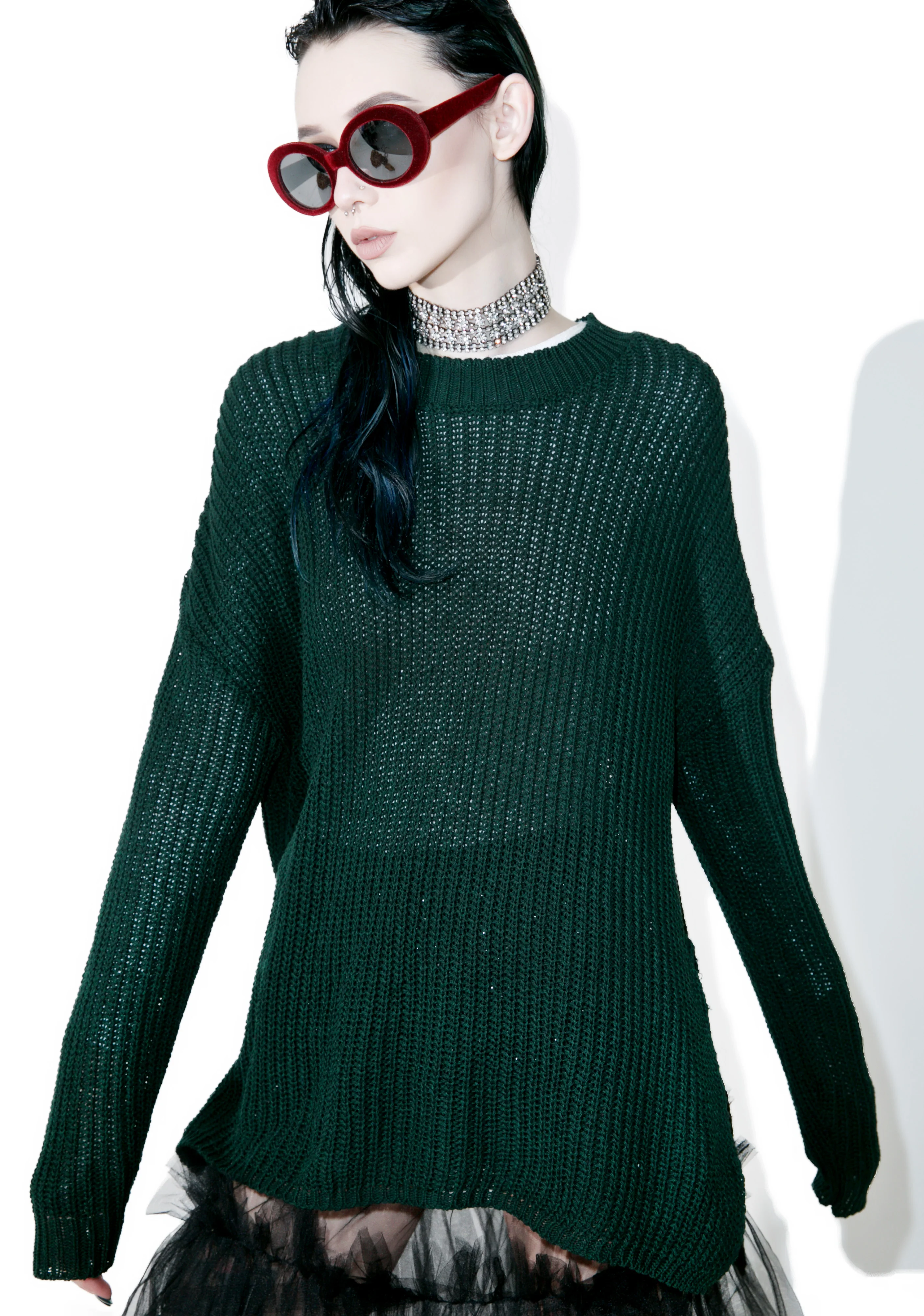 Collaboration High-Lo Split Sweater - Image 5