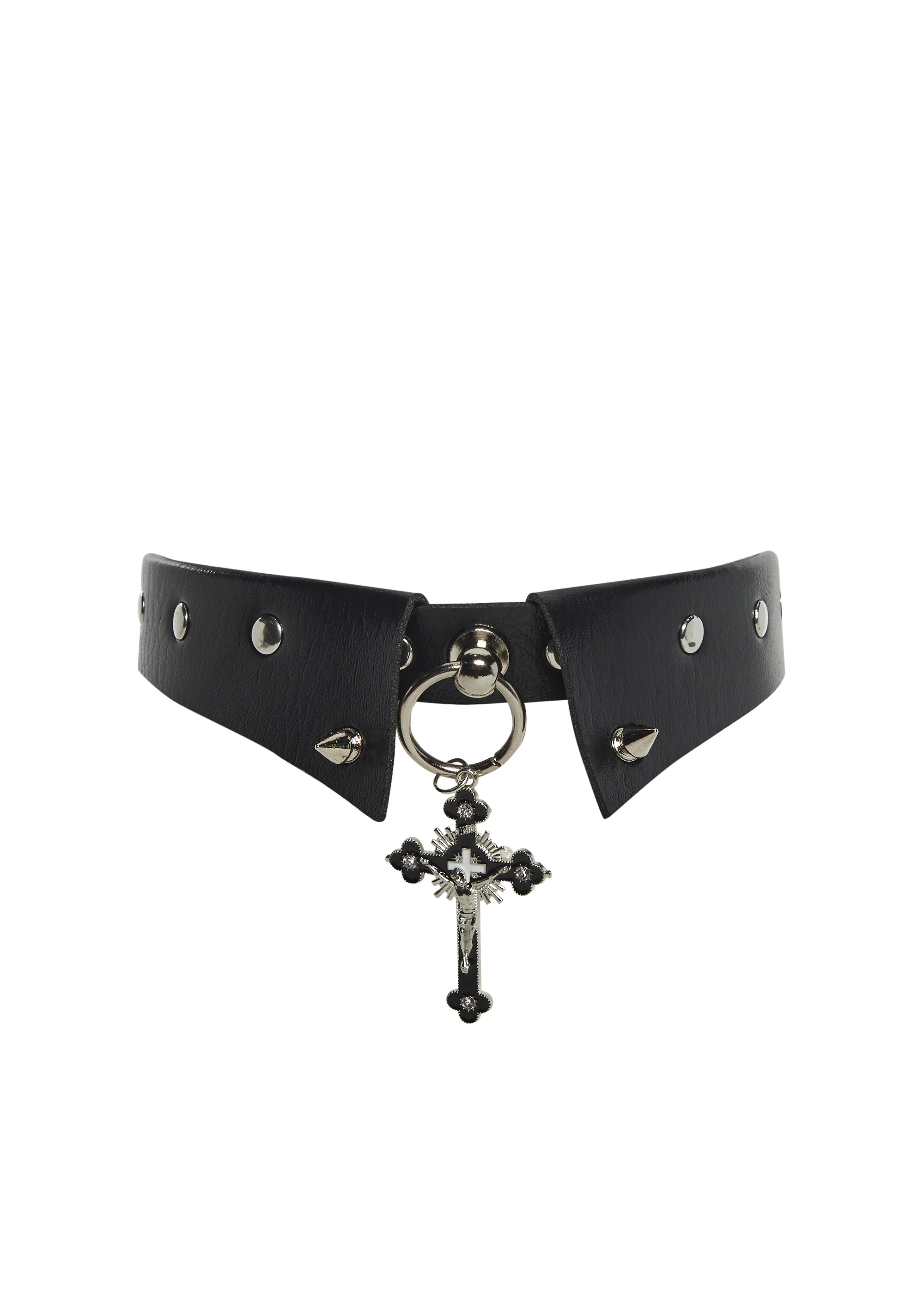 Choker Collar With Cross - Image 2