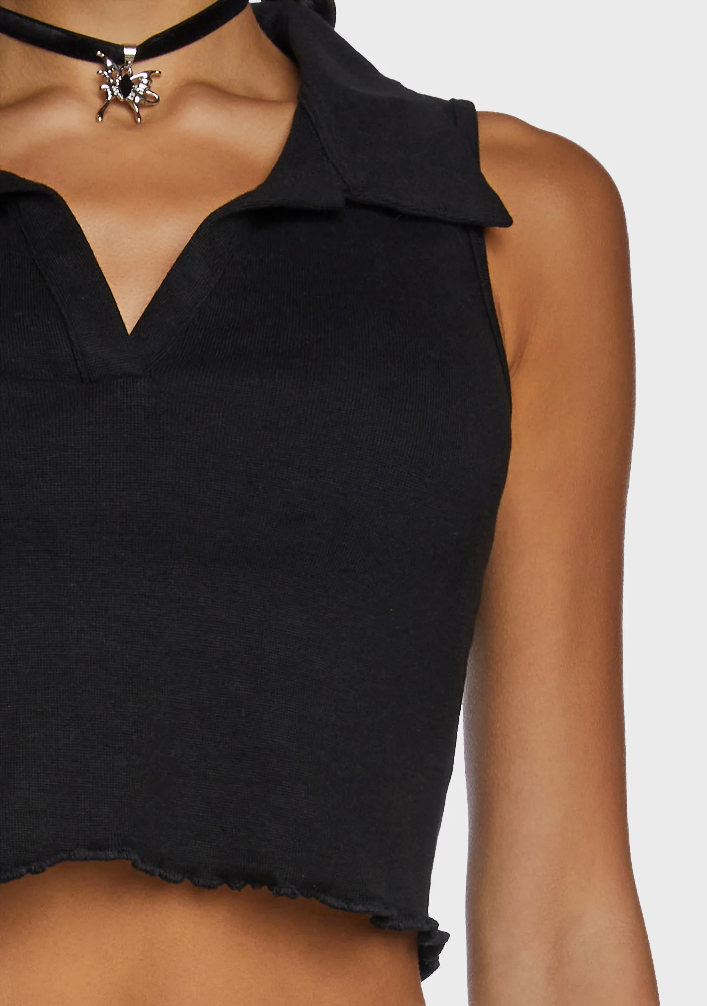 Collared Crop Top - Image 2