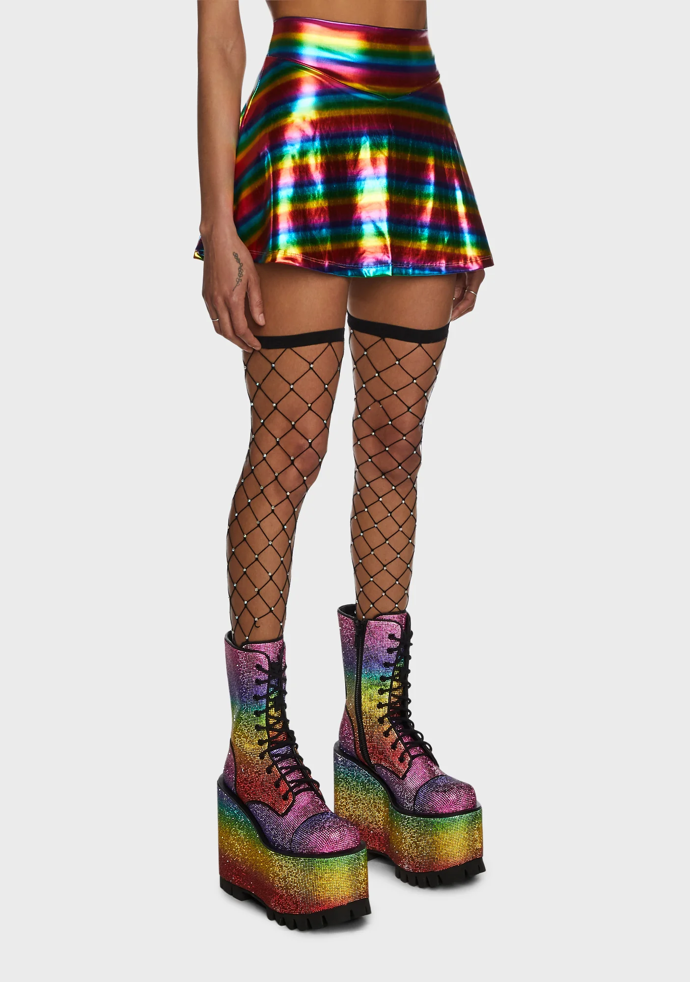 Color Me Happy Striped Mini Skort - Image 3