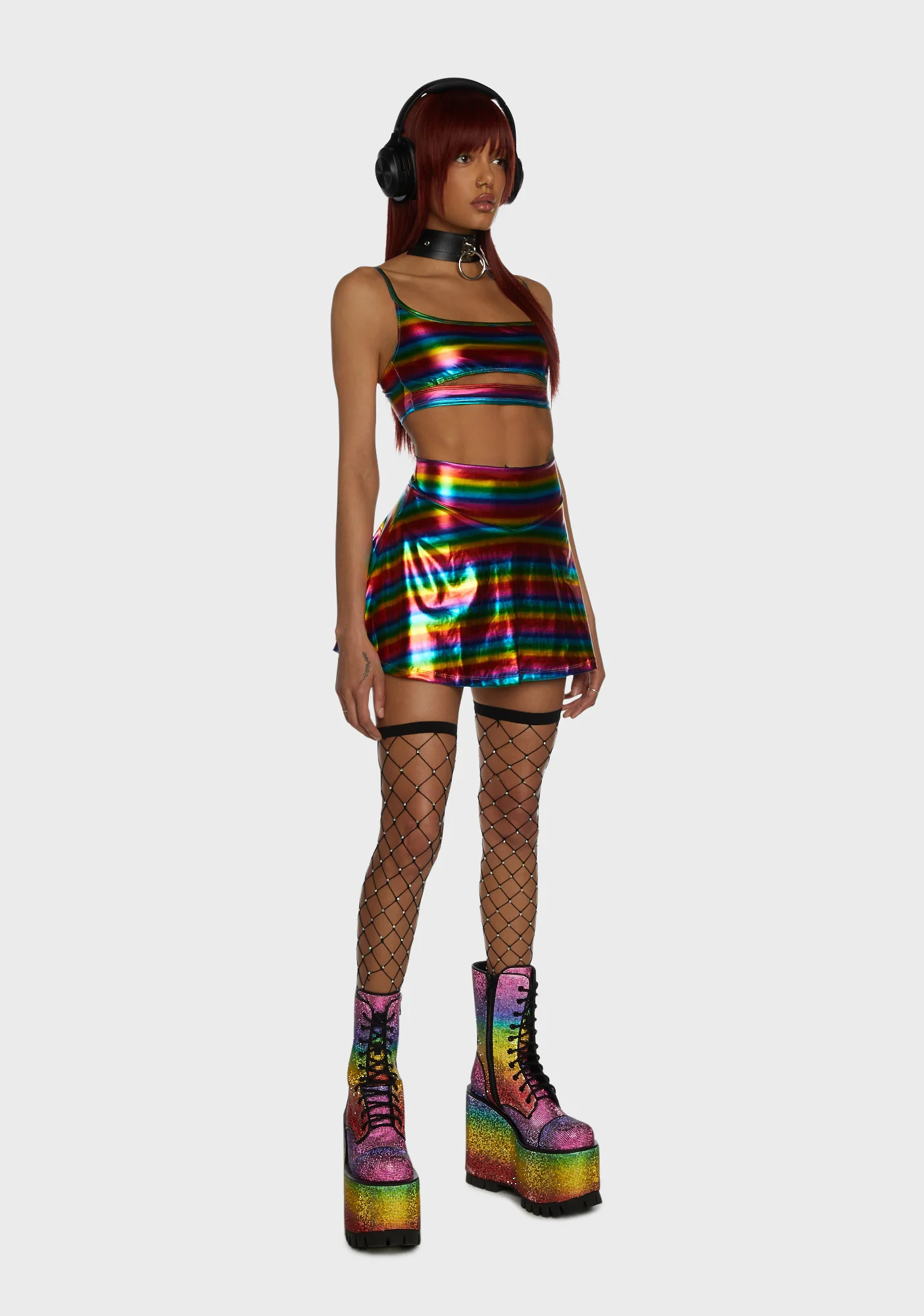 Color Me Happy Striped Mini Skort - Image 5