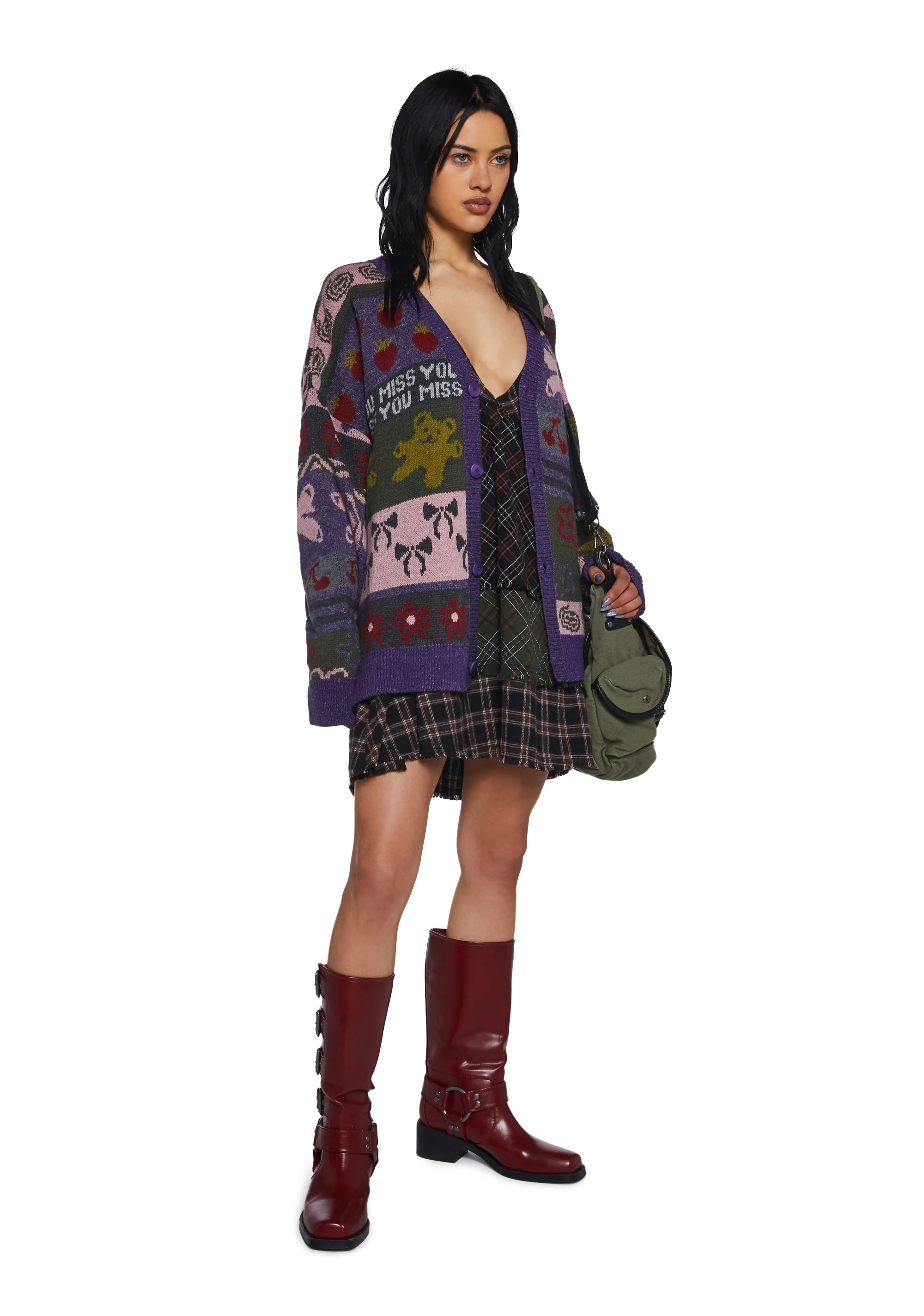 Miss You Jacquard Cardigan - Image 2