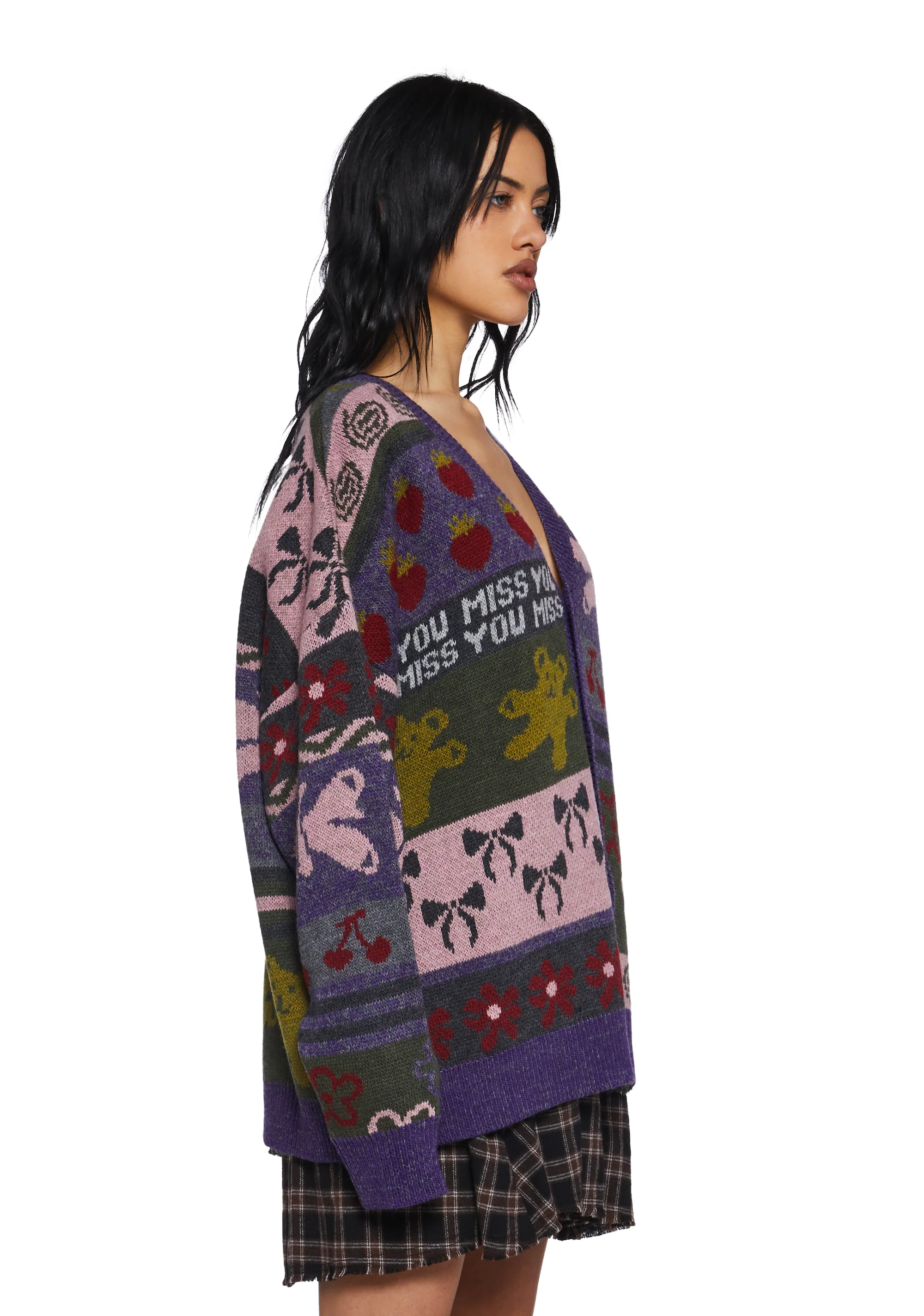 Miss You Jacquard Cardigan - Image 3