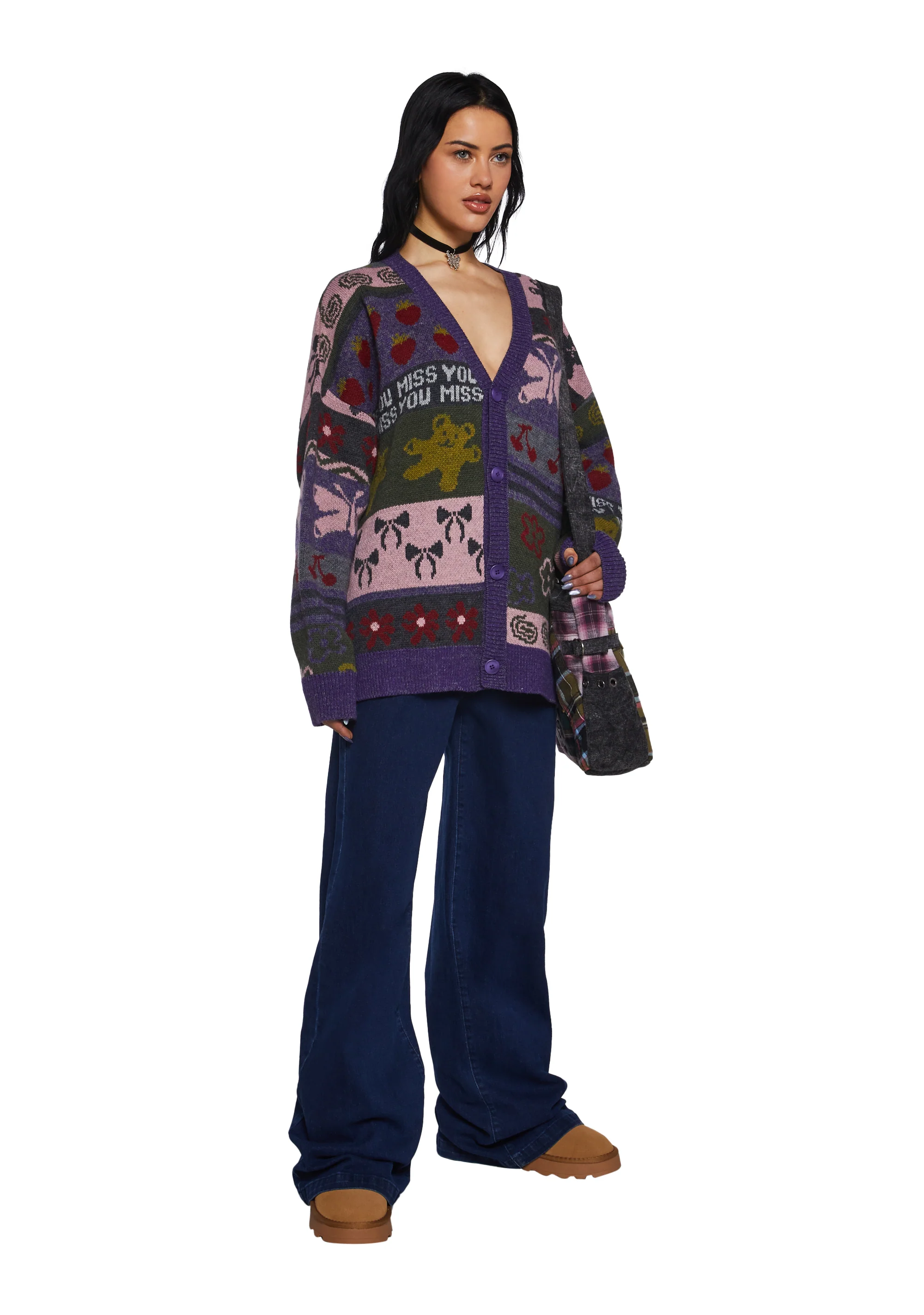 Miss You Jacquard Cardigan - Image 7