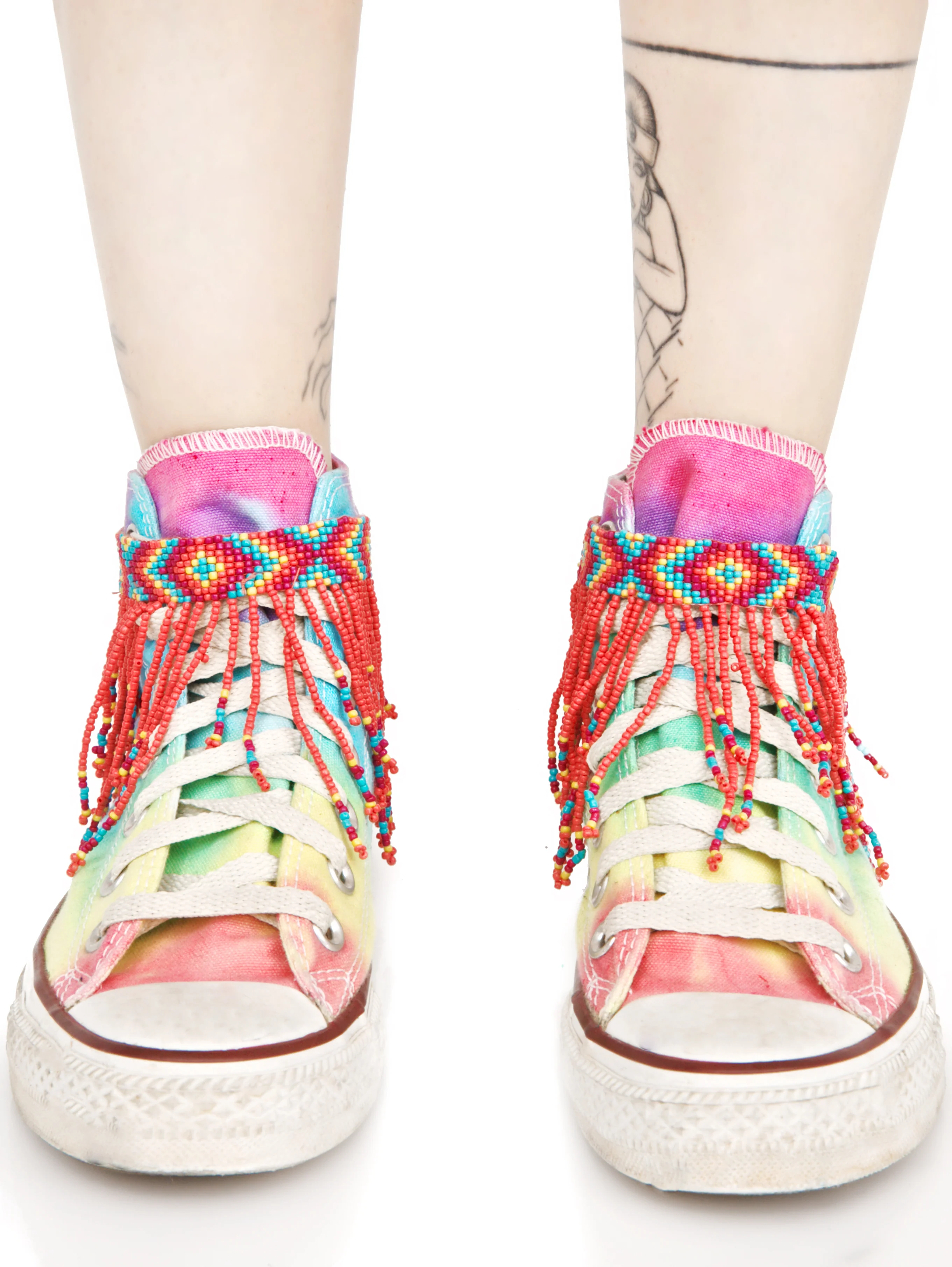 Colored Rain Beaded Ankle Wraps - Image 3