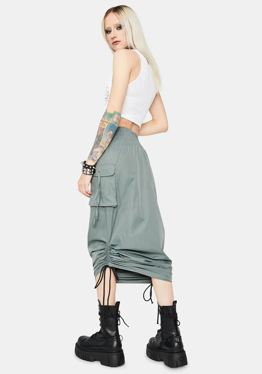 Company Needed Cargo Midi Skirt - Image 4