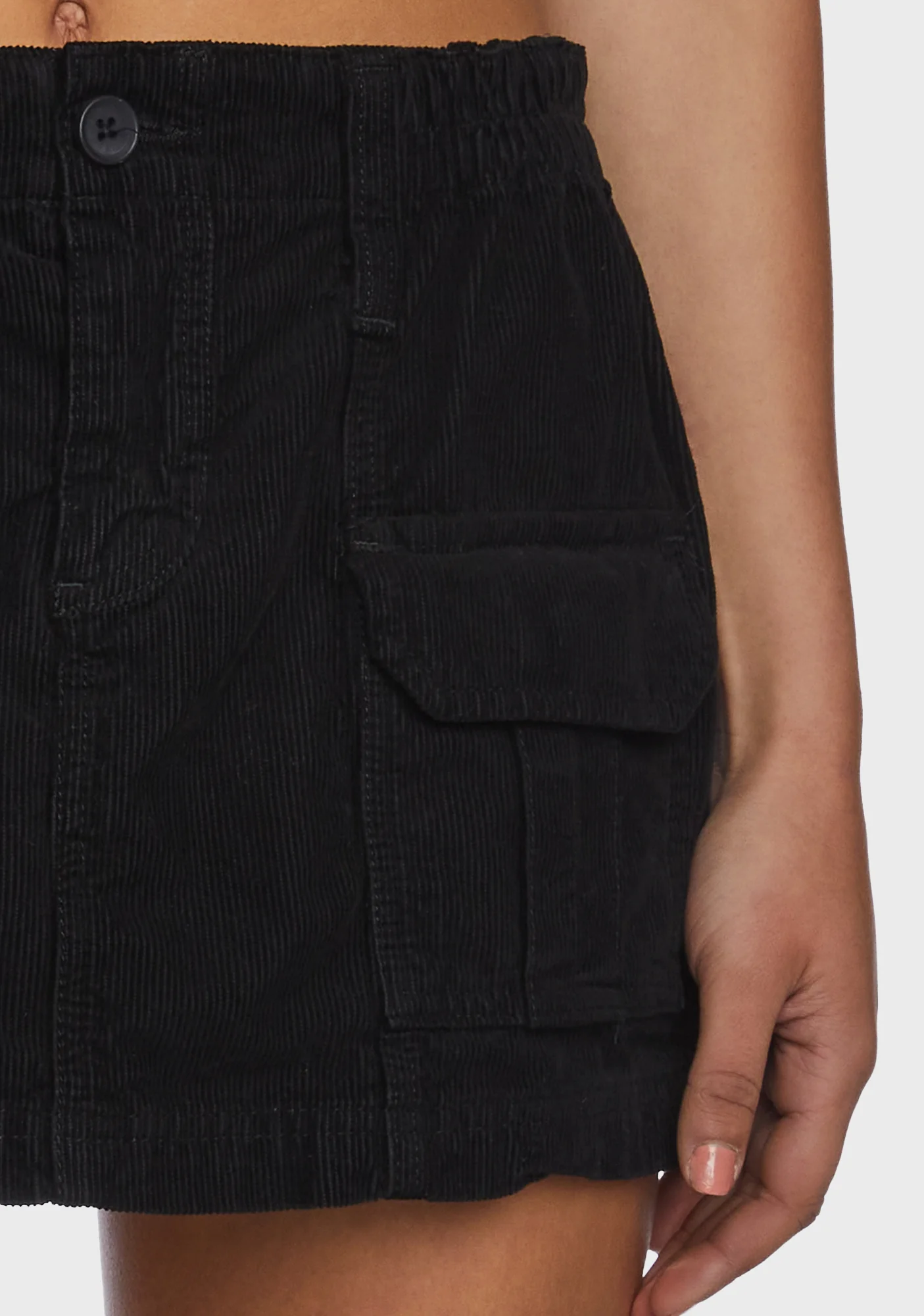 Corduroy Cargo Mini Skirt - Image 2