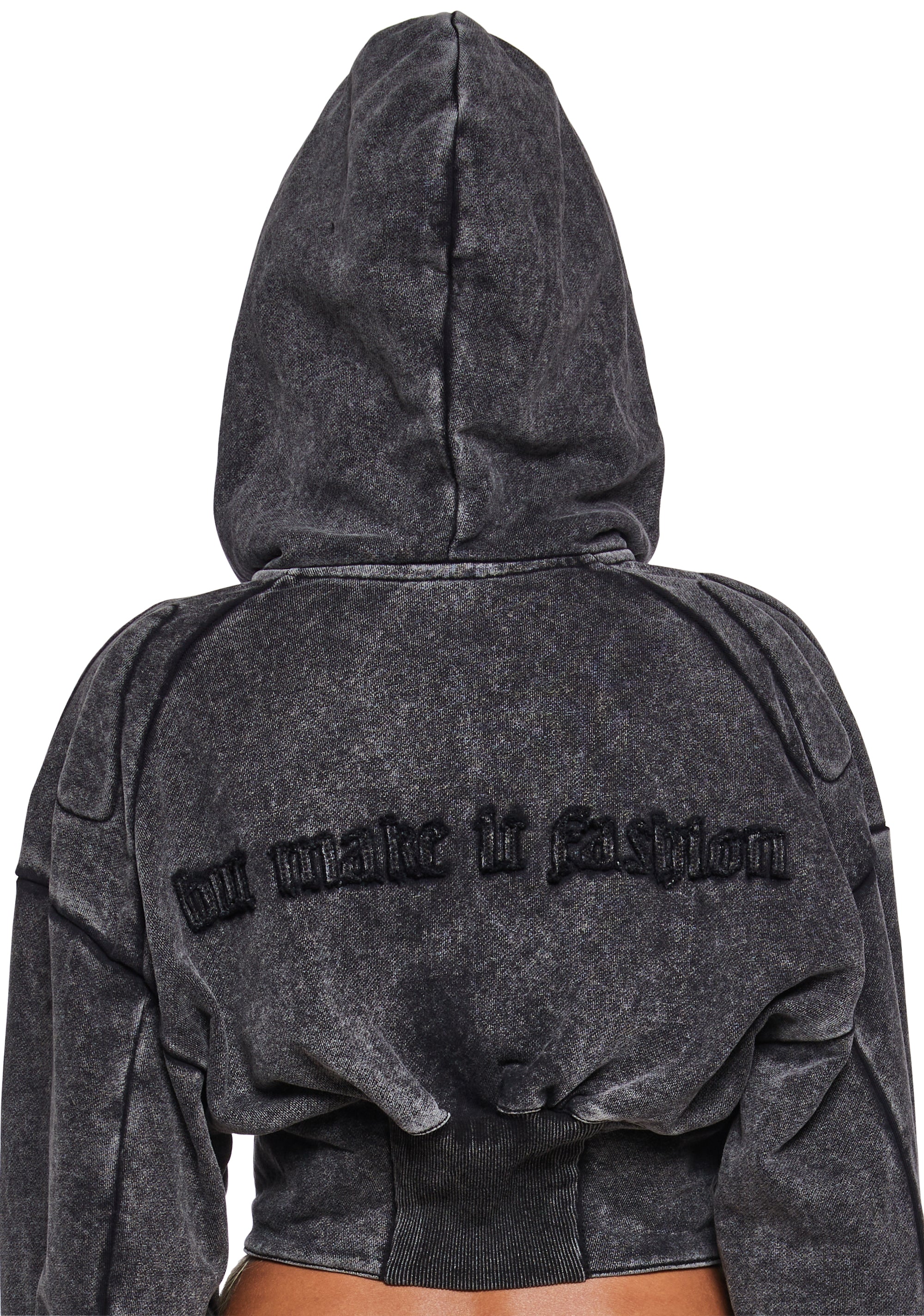 Sweat Corset Zip Hoodie - Image 6