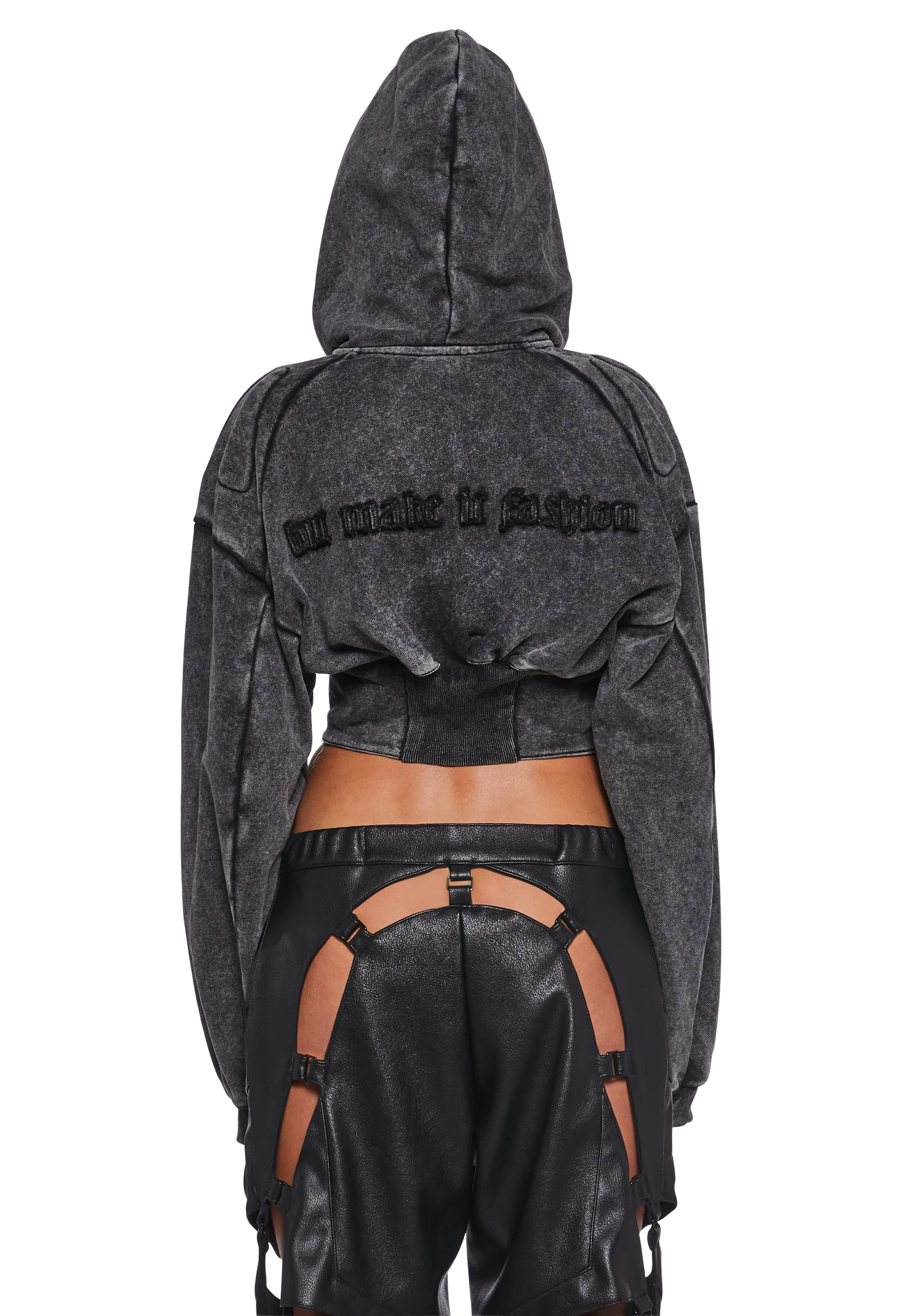Sweat Corset Zip Hoodie - Image 7
