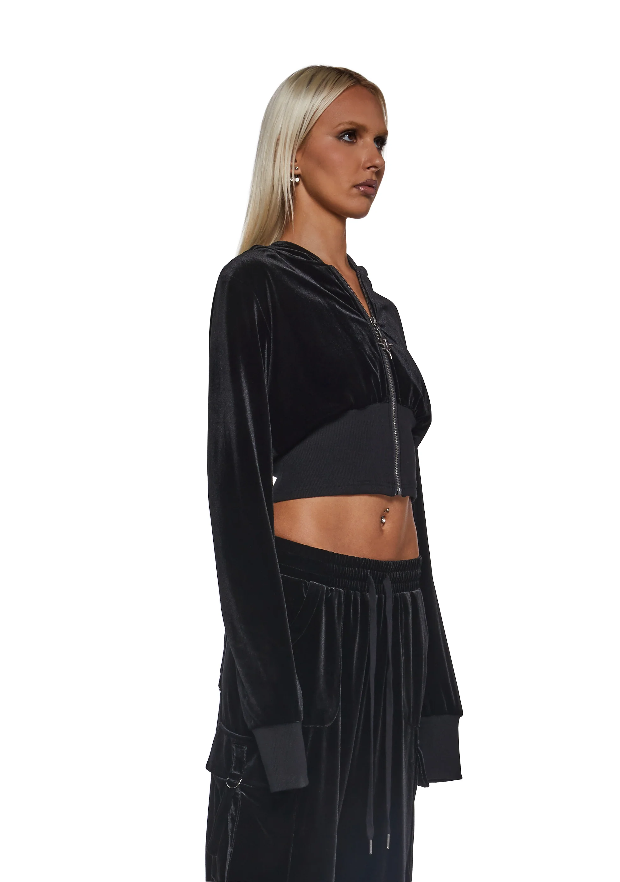 Ego Velour Corsetted Sweatshirt - Image 3