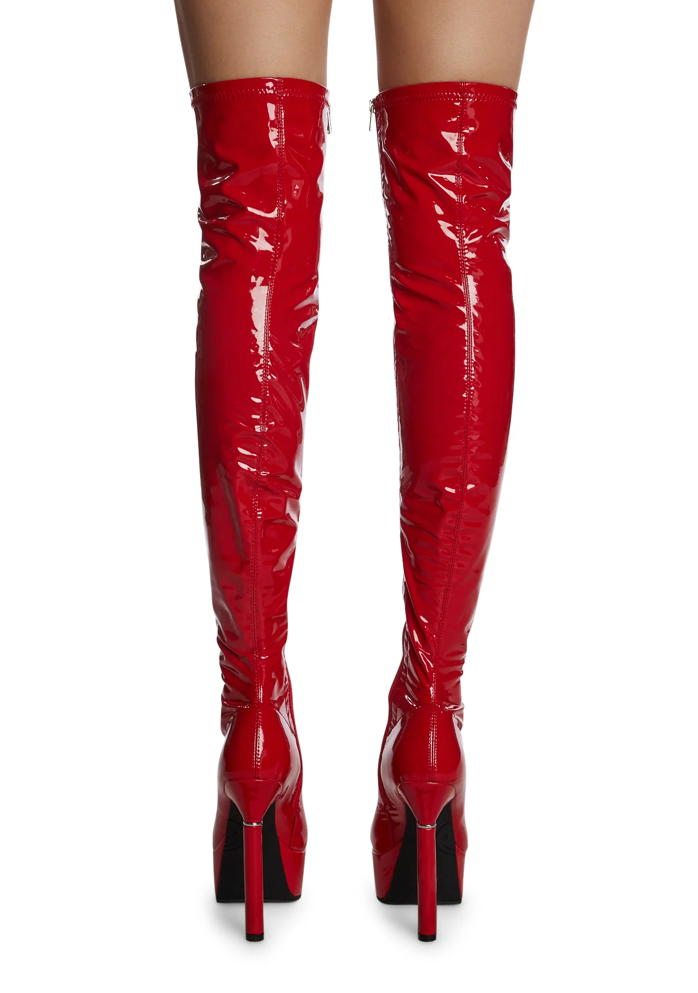 Cosmic Girl Thigh High Boots - Red - Image 4