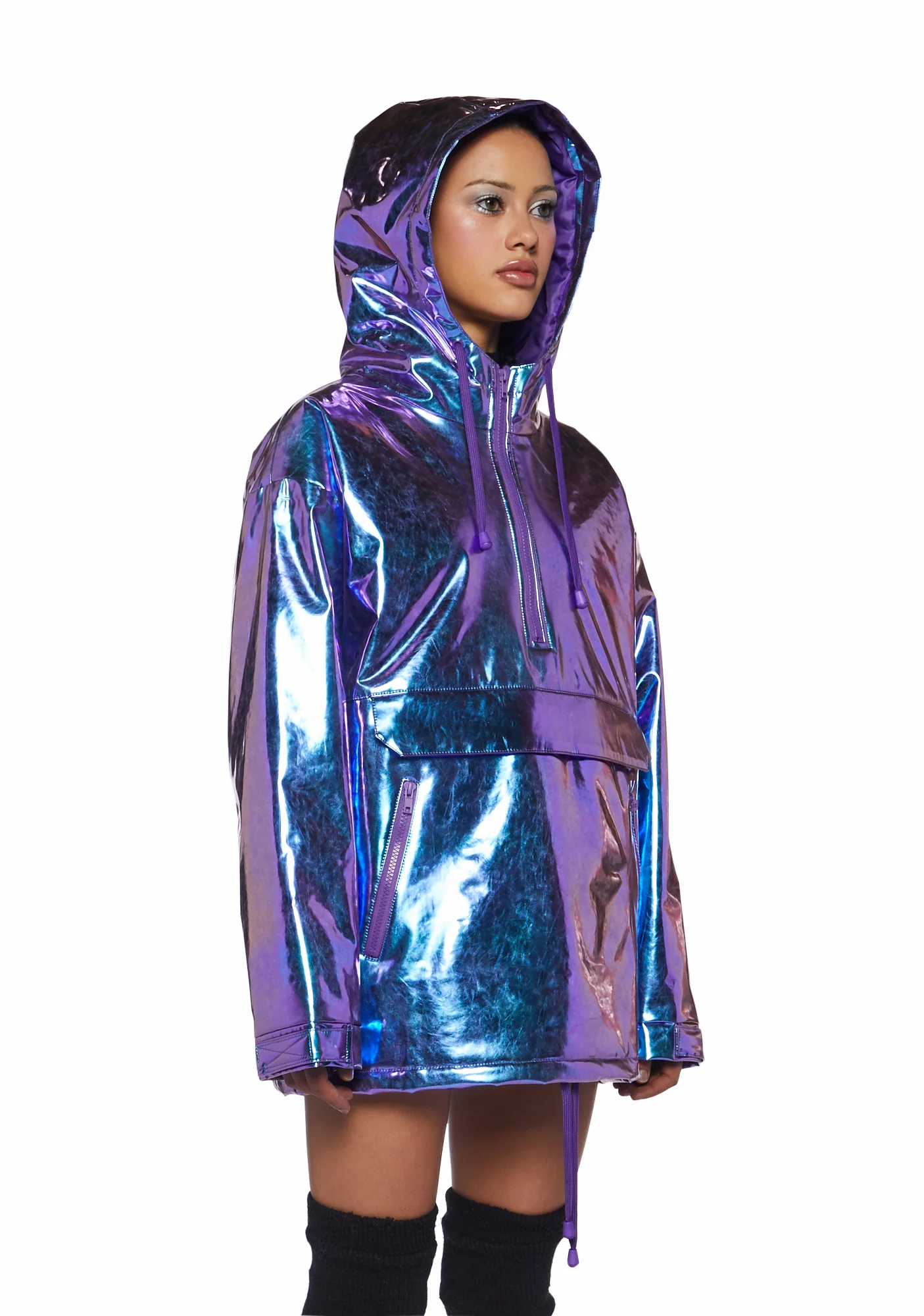 Cosmic Snowboarder Metallic Pullover - Image 3