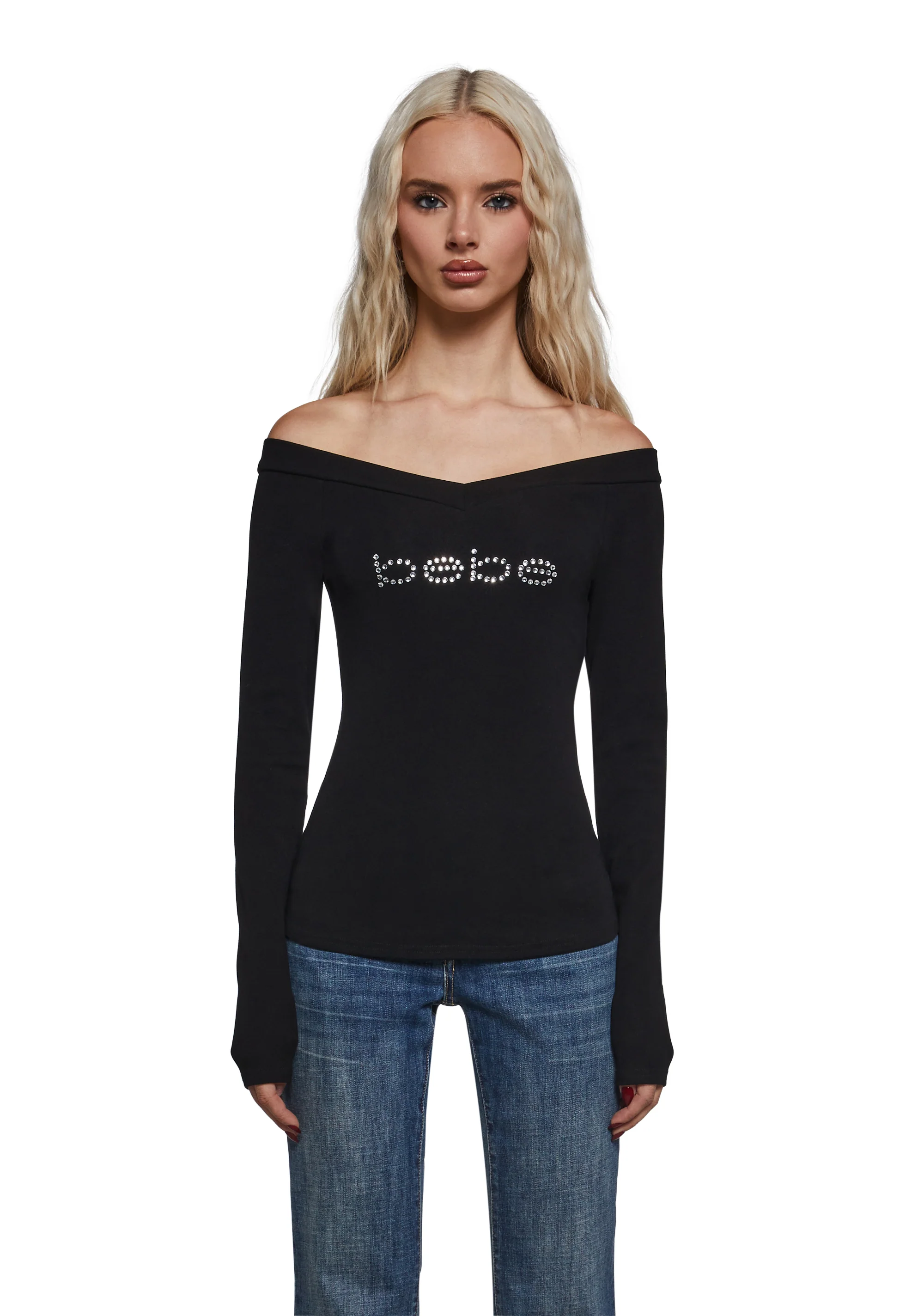Logo Off The Shoulder Top