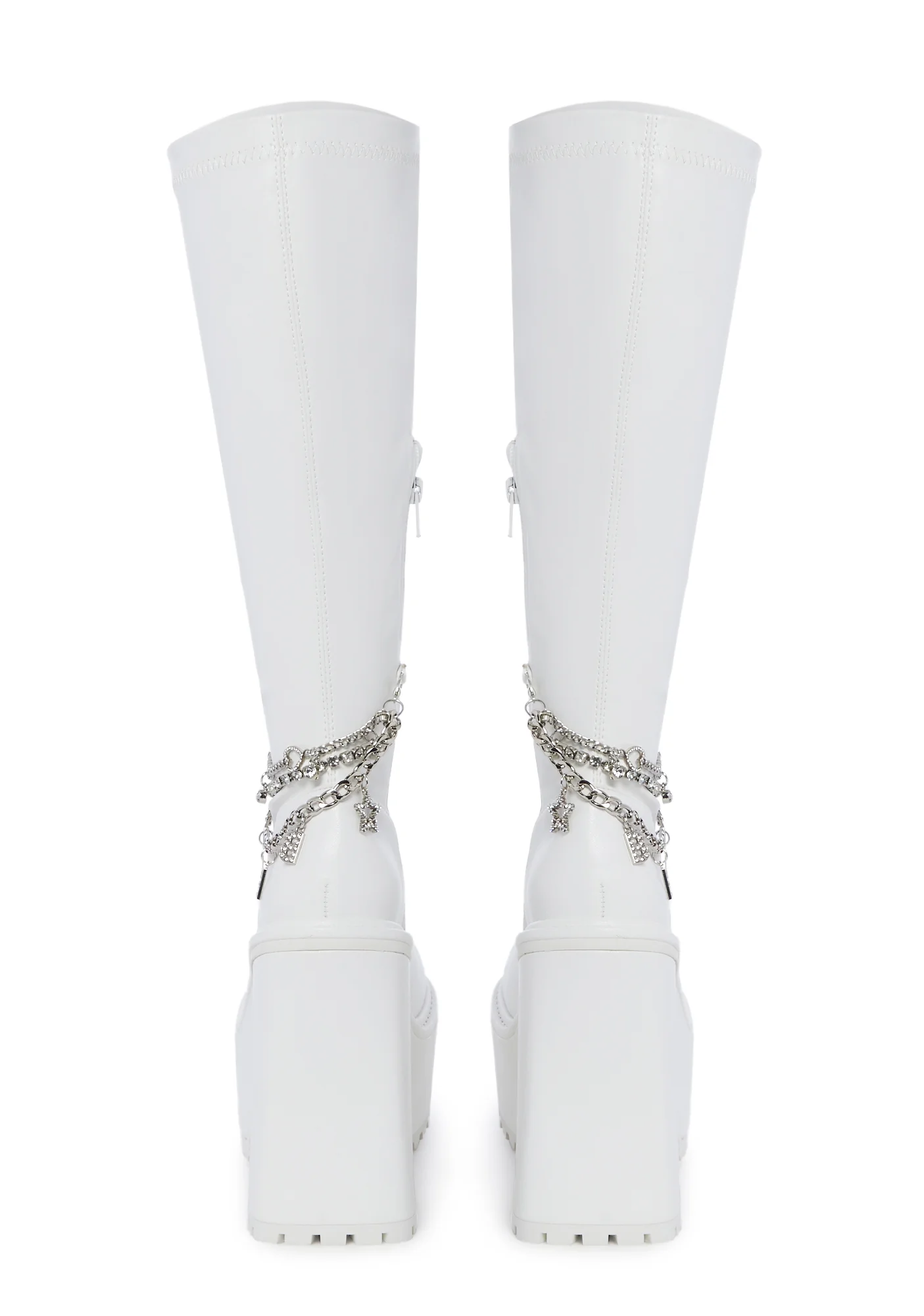 Count Your Hexes Platform Boots - White - Image 4
