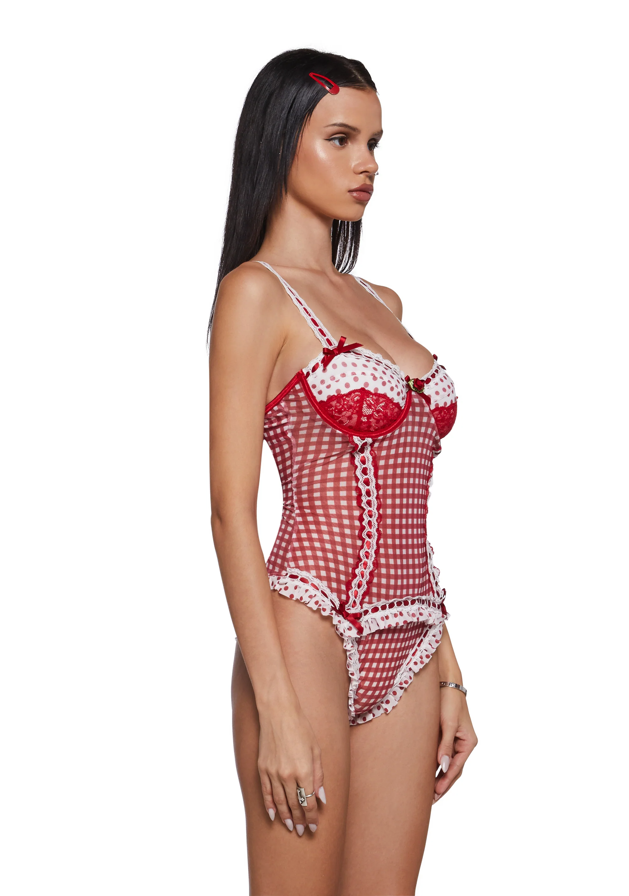 Country Romance Gingham Teddy - Image 3