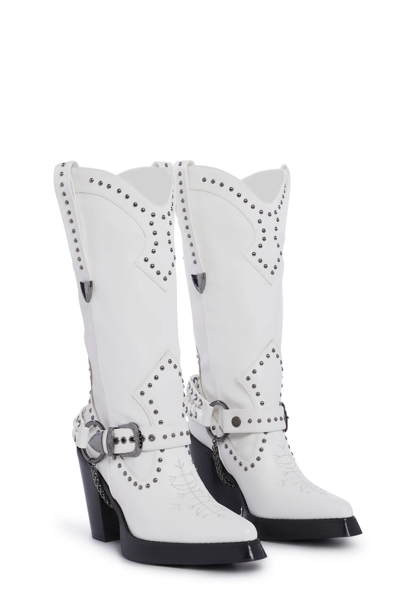 Pace Of Nature Cowboy Boots - White - Image 3