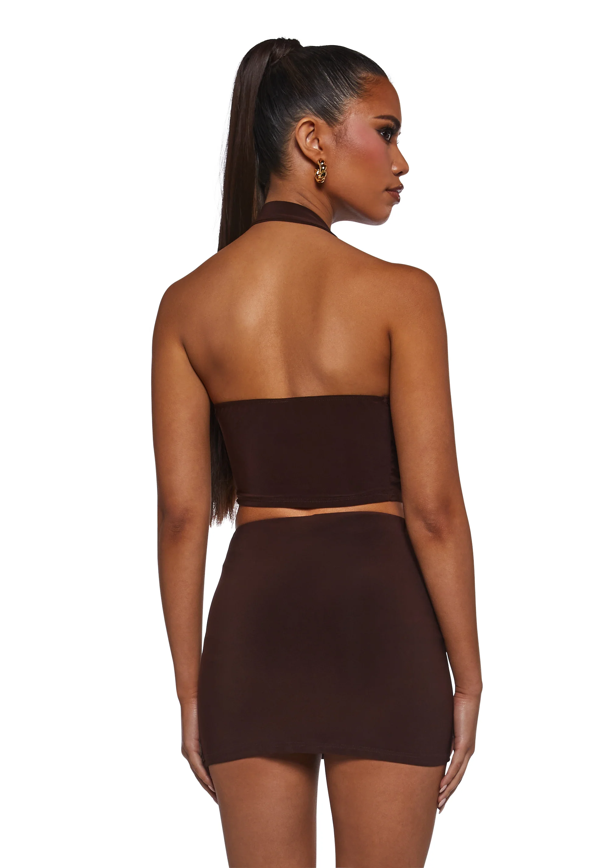 Chart Topper Skirt Set - Brown - Image 4