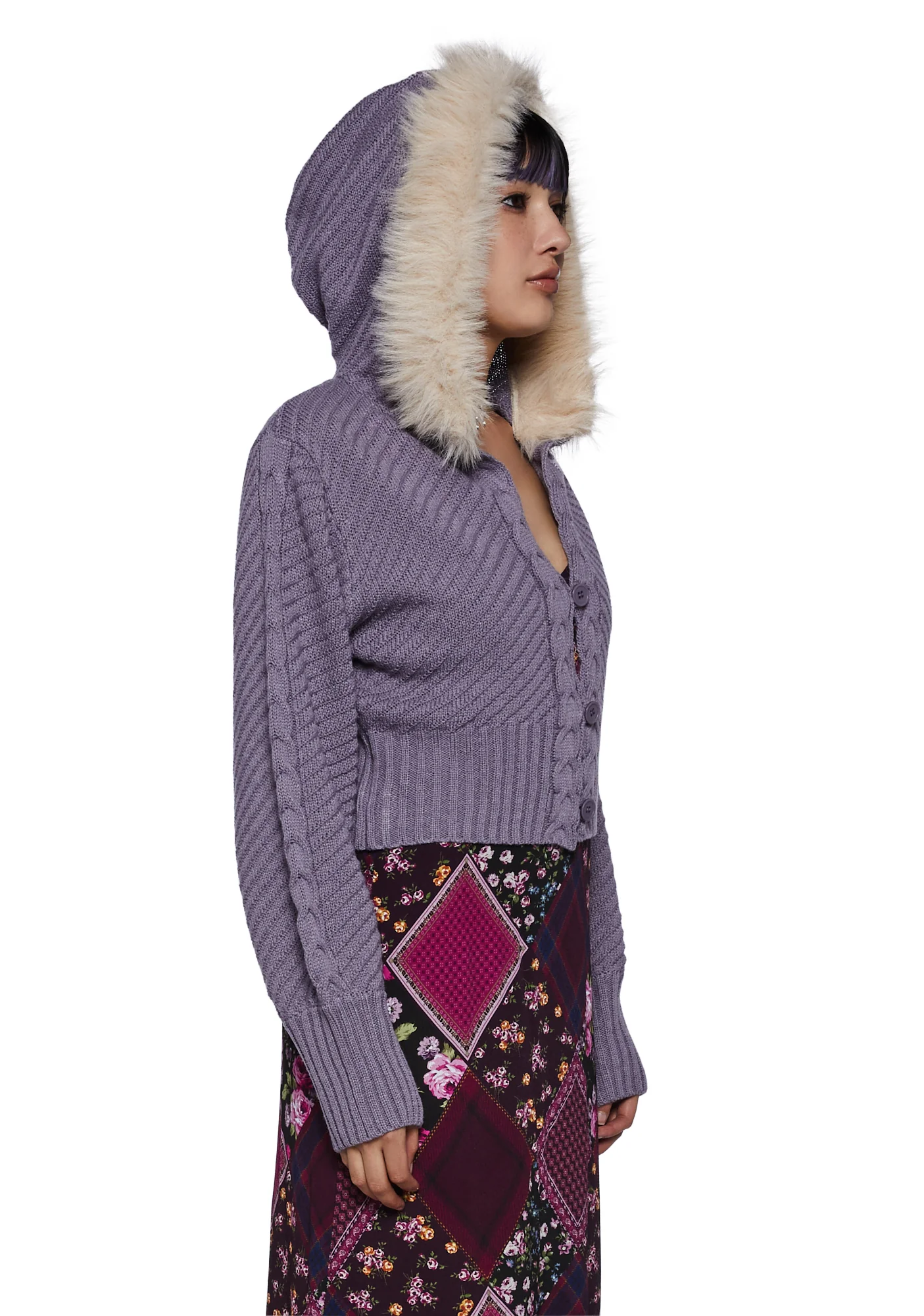 Cozy Retreat Cable Knit Hoodie - Image 3