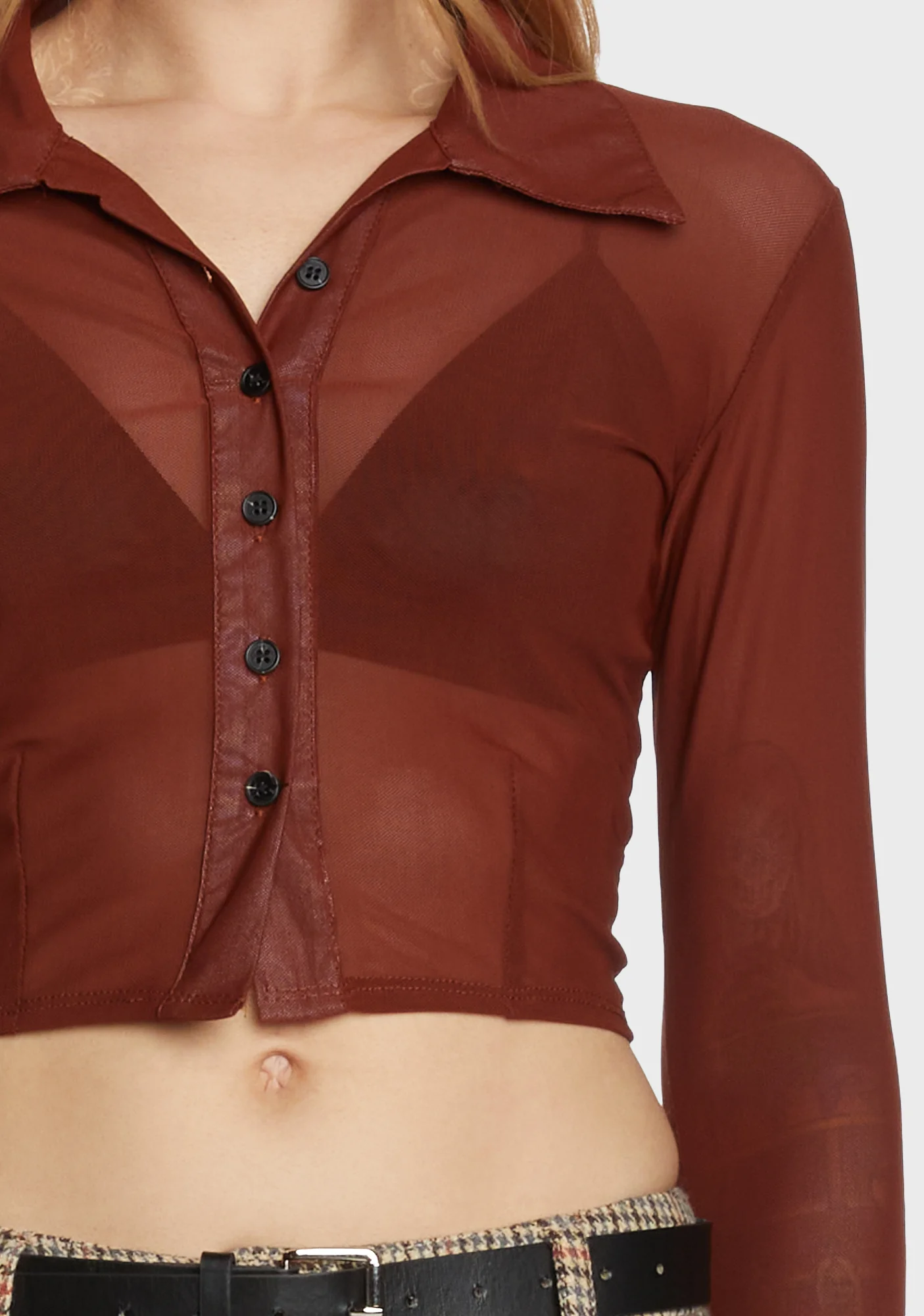Cozy Secrets Crop Top - Red - Image 2