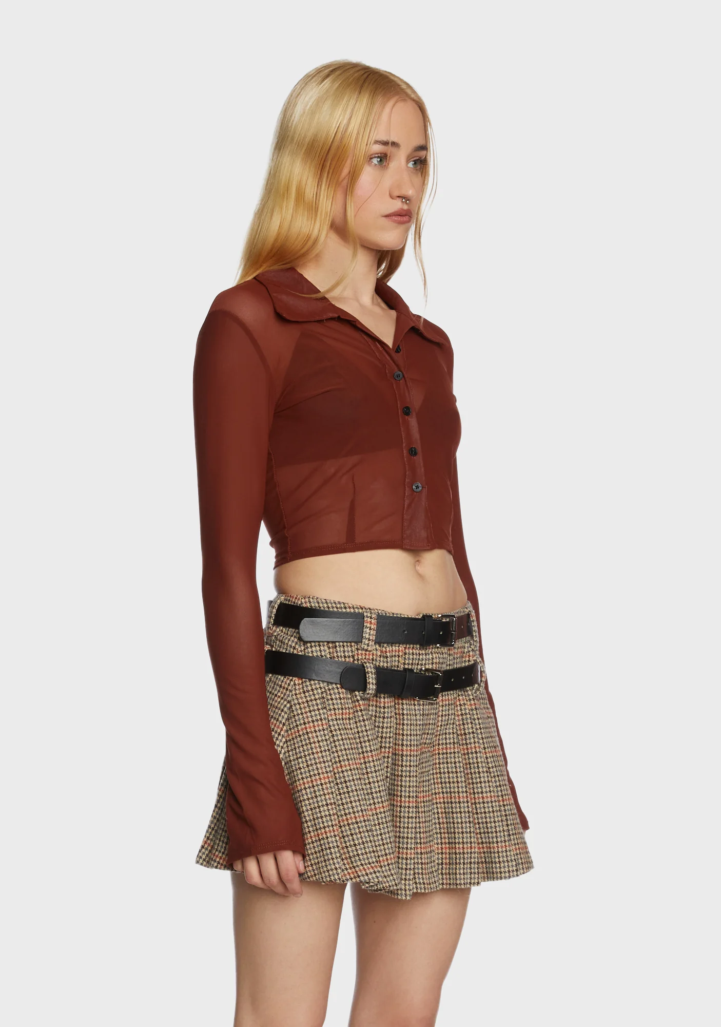 Cozy Secrets Crop Top - Red - Image 4