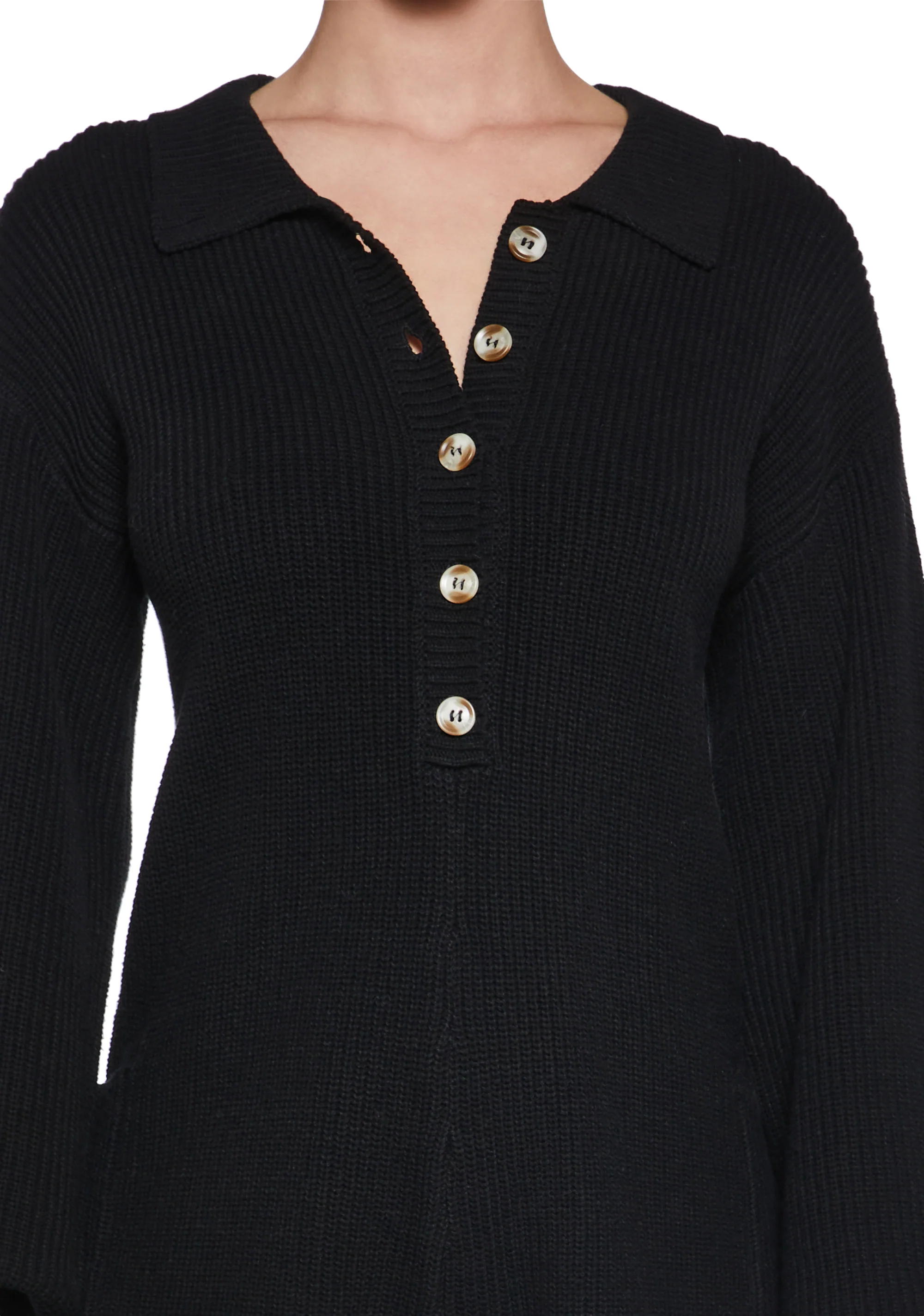 Cozy Weekends Knit Romper - Black - Image 5