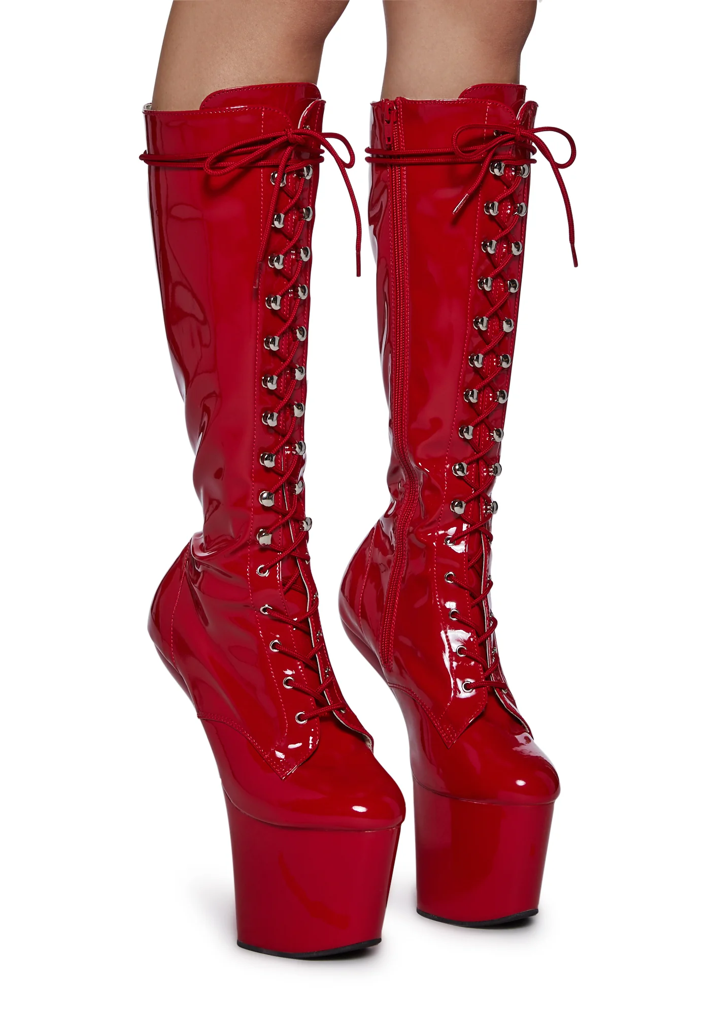 Craze-2023 Heelless Boots - Red - Image 3