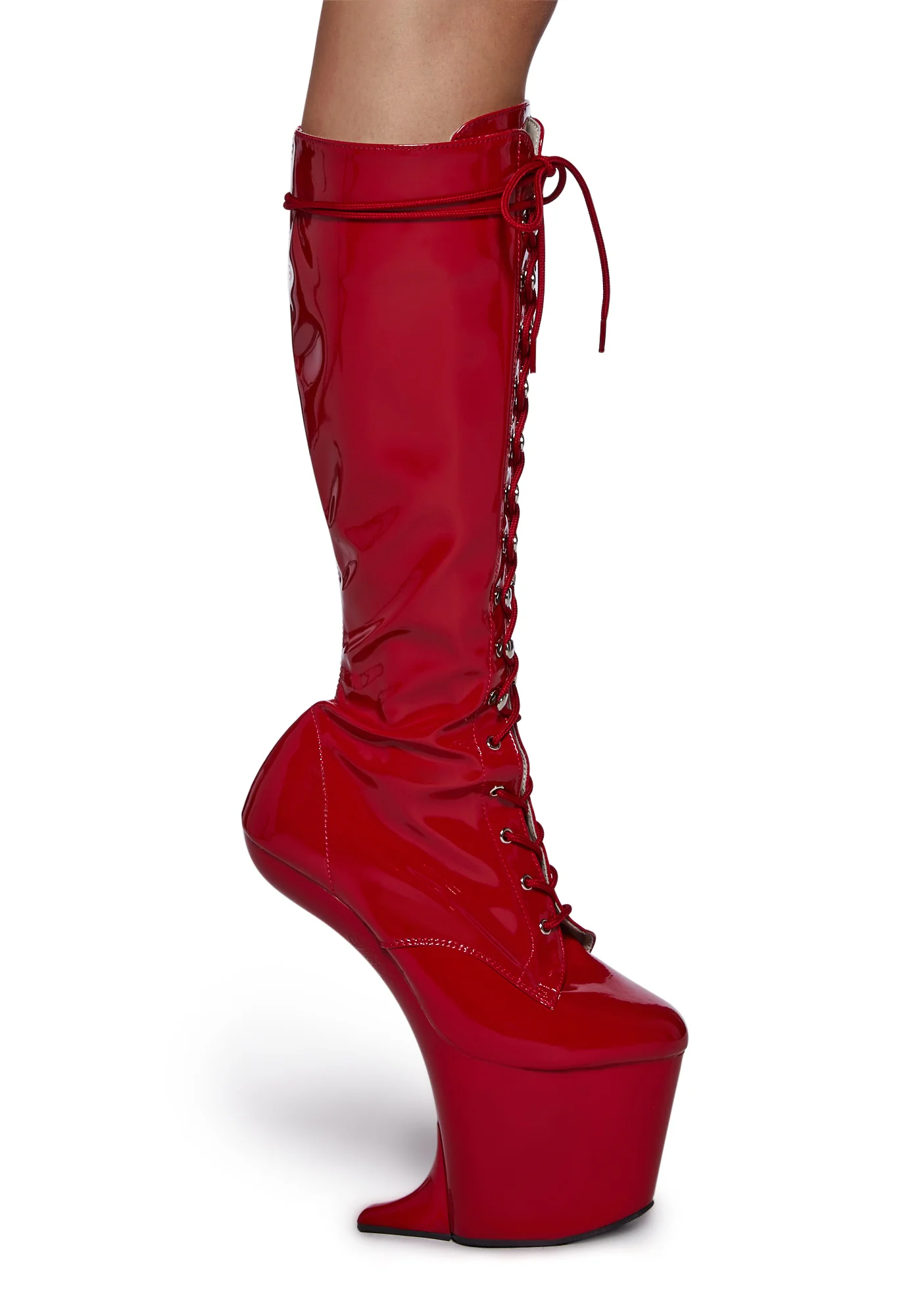 Craze-2023 Heelless Boots - Red - Image 5