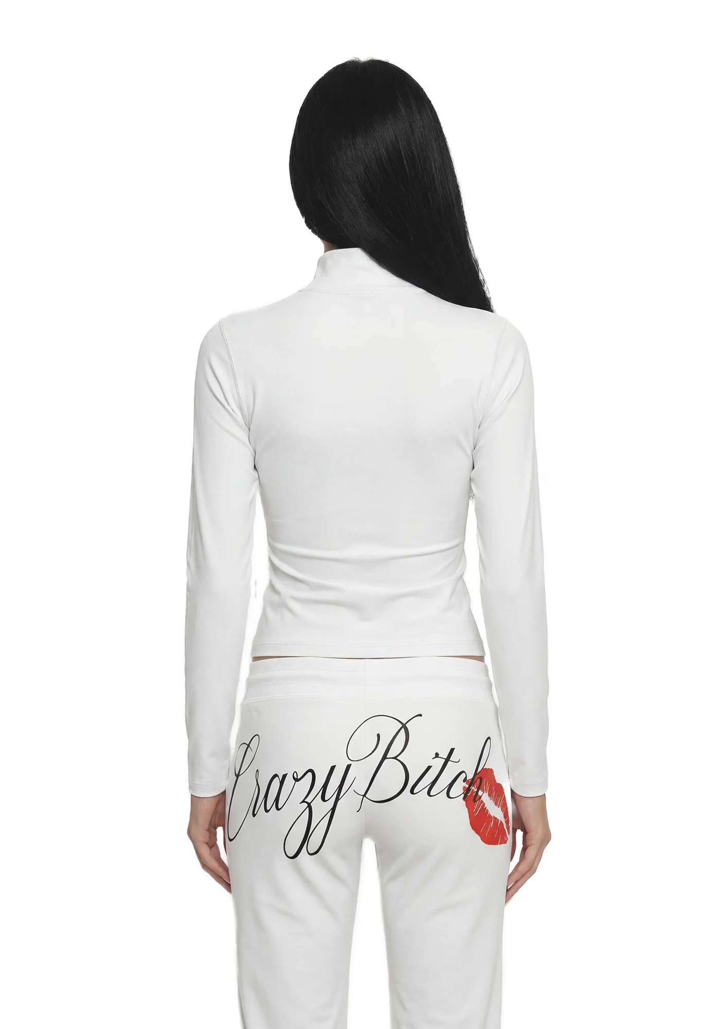 Let's Go Crazy Zip Up Jacket - White - Image 4