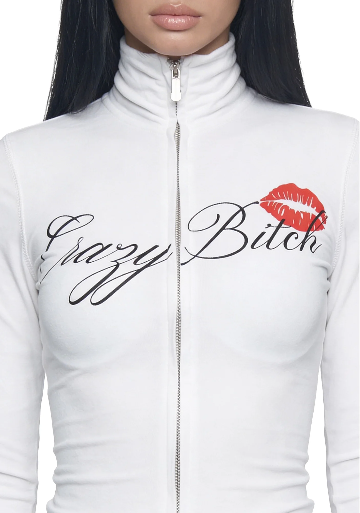 Let's Go Crazy Zip Up Jacket - White - Image 5