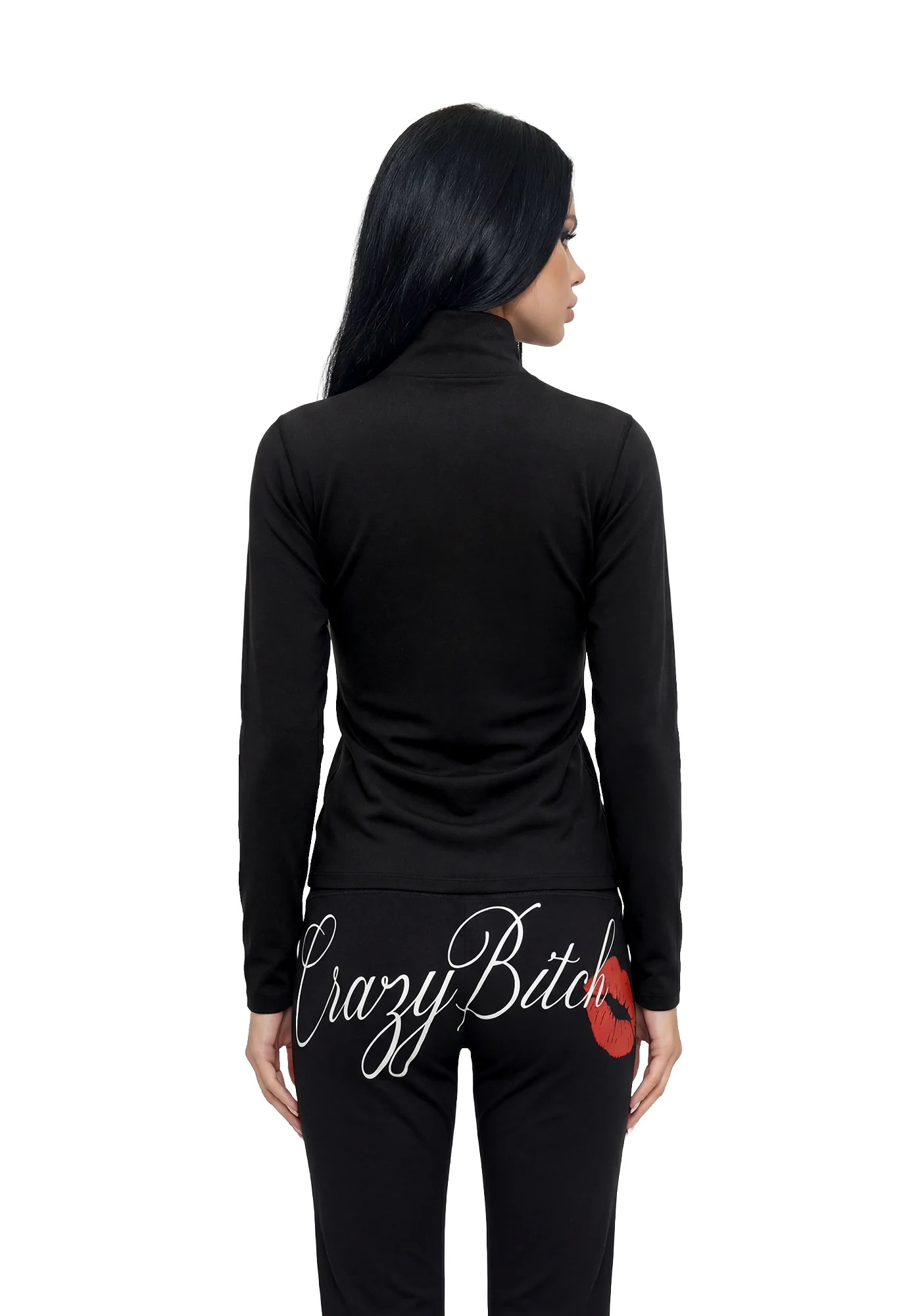 Let's Go Crazy Zip Up Jacket - Black - Image 4