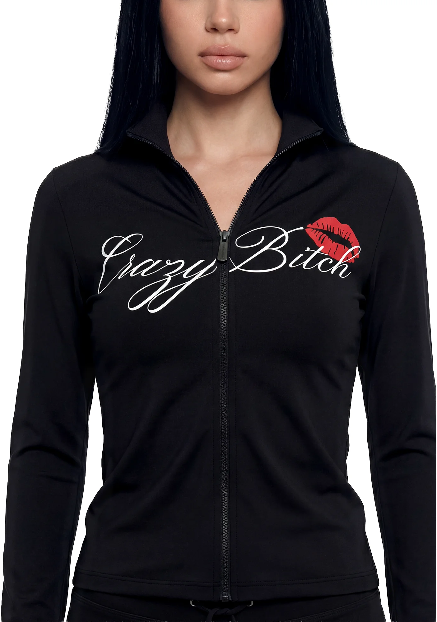 Let's Go Crazy Zip Up Jacket - Black - Image 5