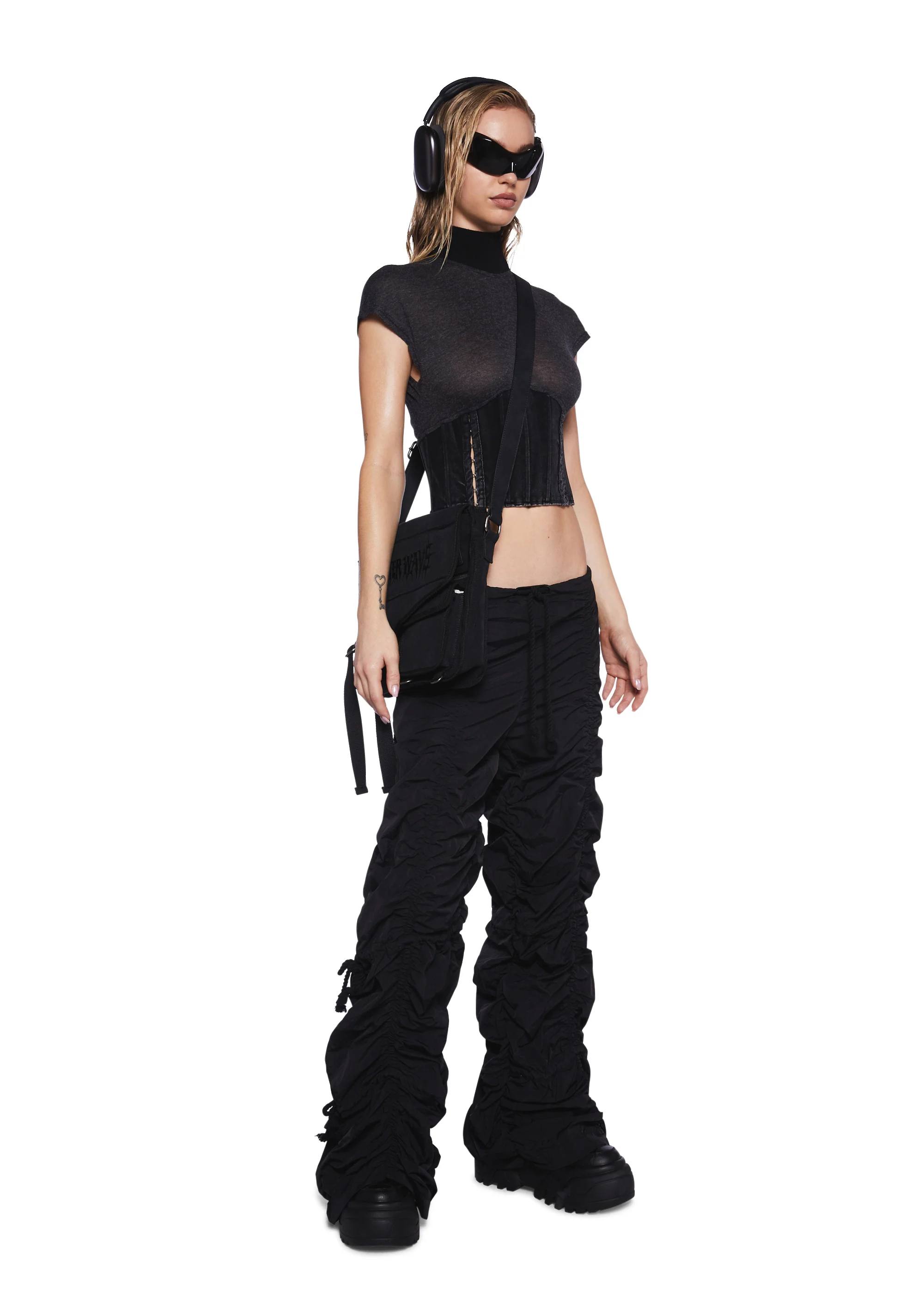Pitch Gathered Parachute Pants - Image 2