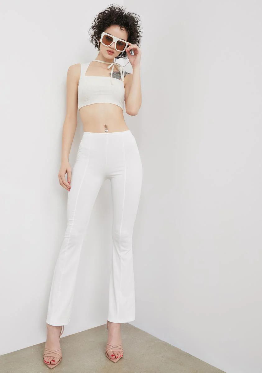 Cream Chill Lies Crop Tank Top - Image 3