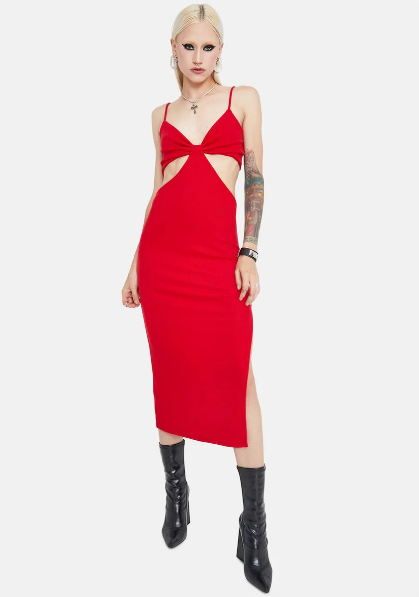 Crimson Always Original Cut Out Midi Dress - Image 2