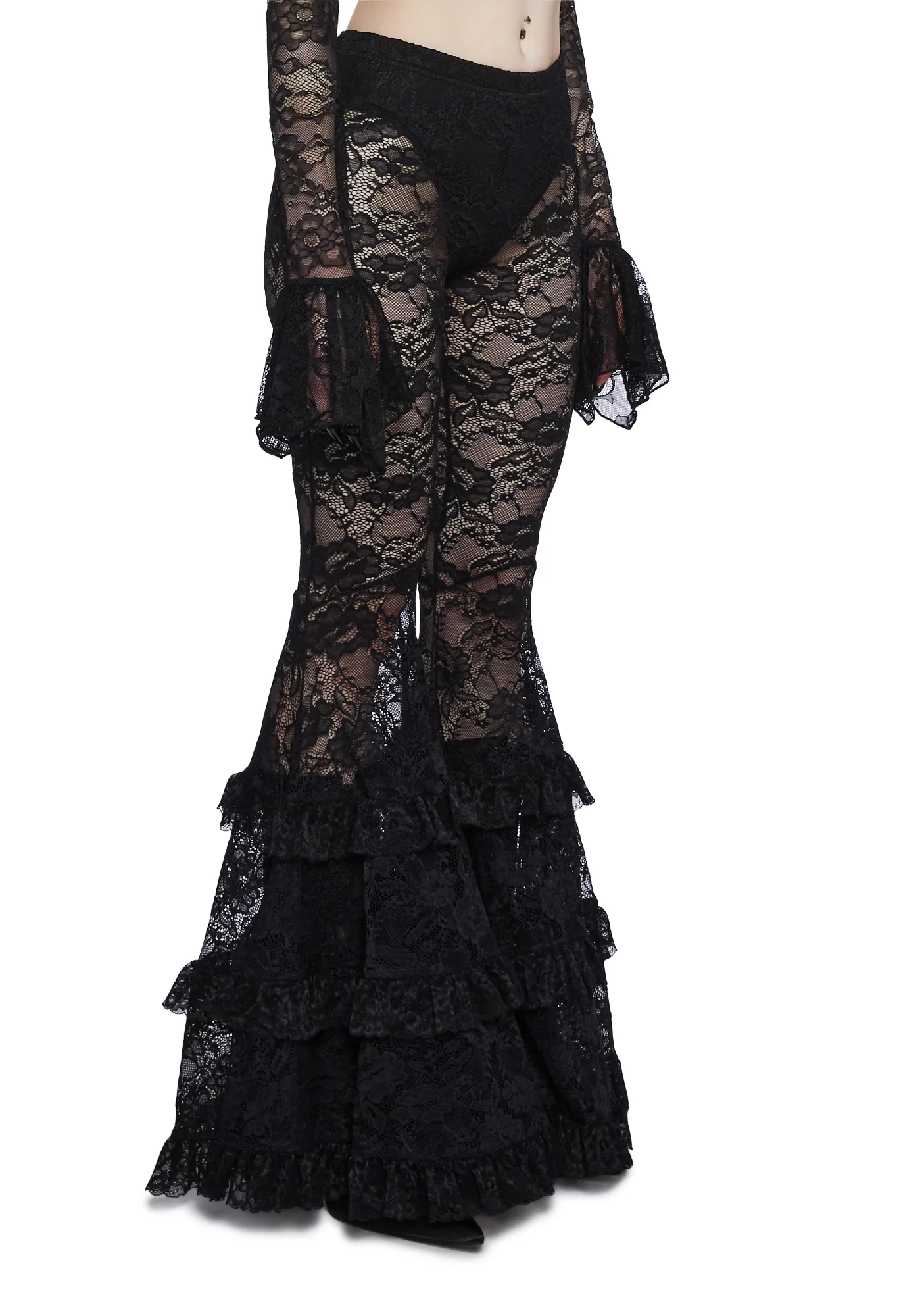 Crimson Lust Flare Pants - Black - Image 3