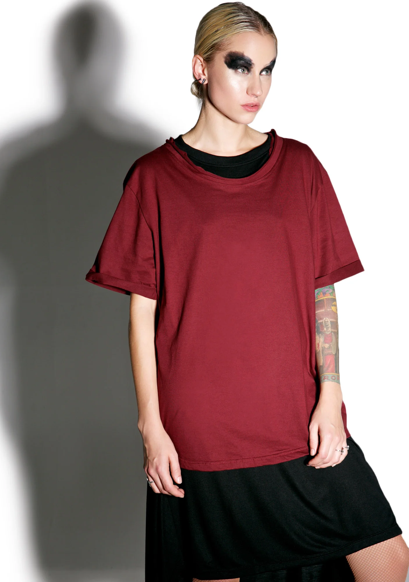 Crimson Weaponized Zipper Back Tee - Image 5