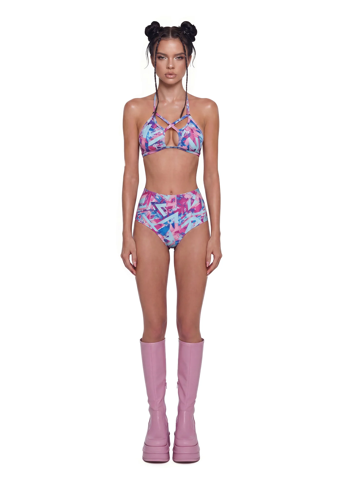 Pastel Pop Criss-Cross Top - Image 2