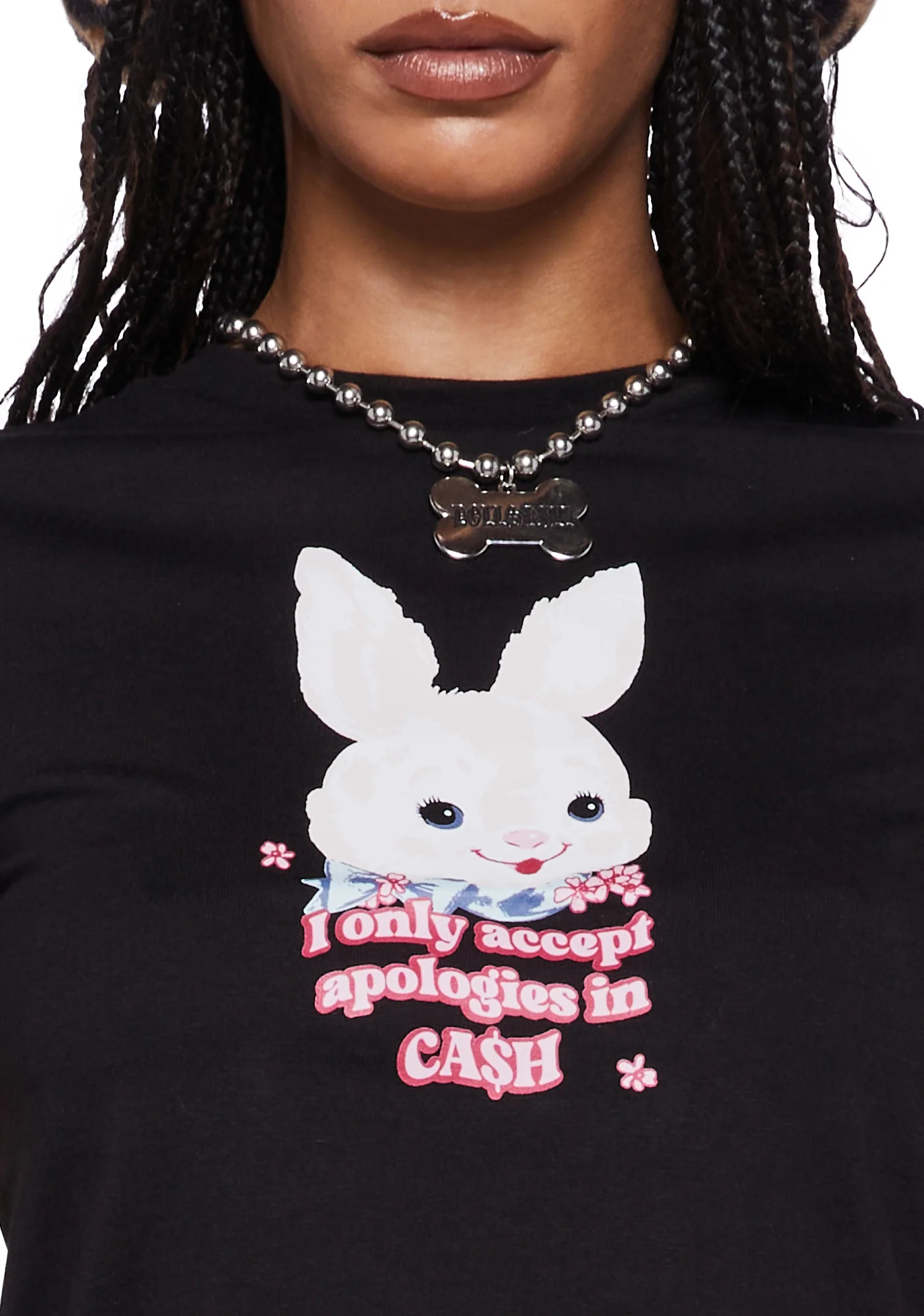 Cropped Bunny Graphic Tee - Image 2