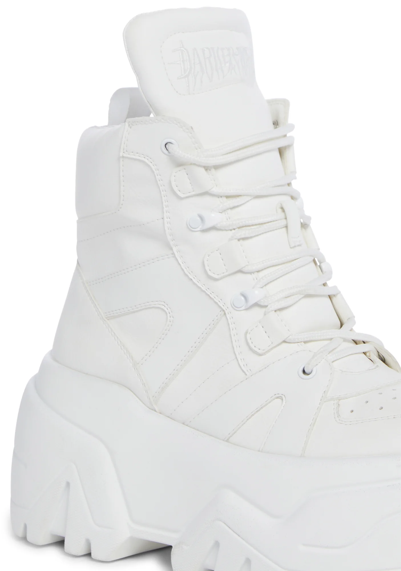 Crossfade High Top Platform Sneakers - White - Image 2