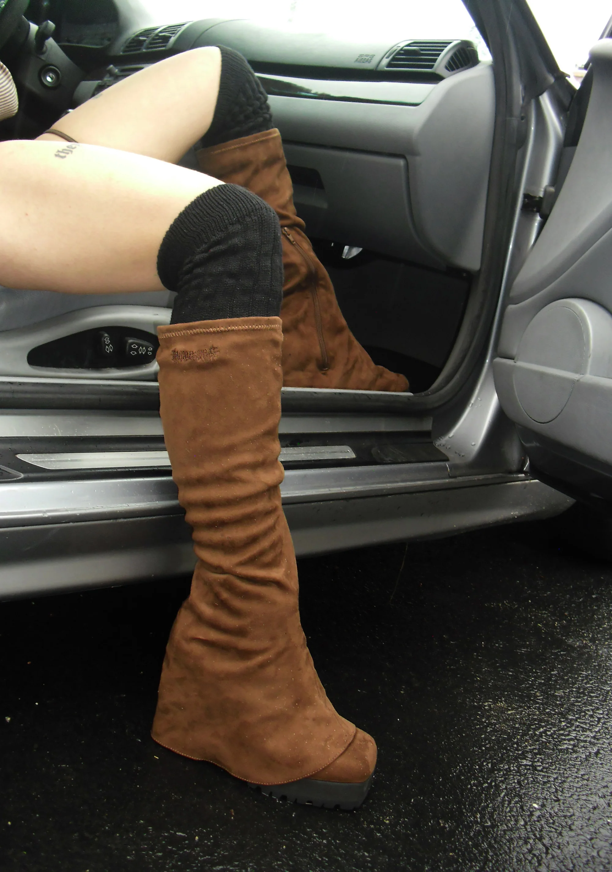 Crossfade Knee High Pant Boots - Image 5
